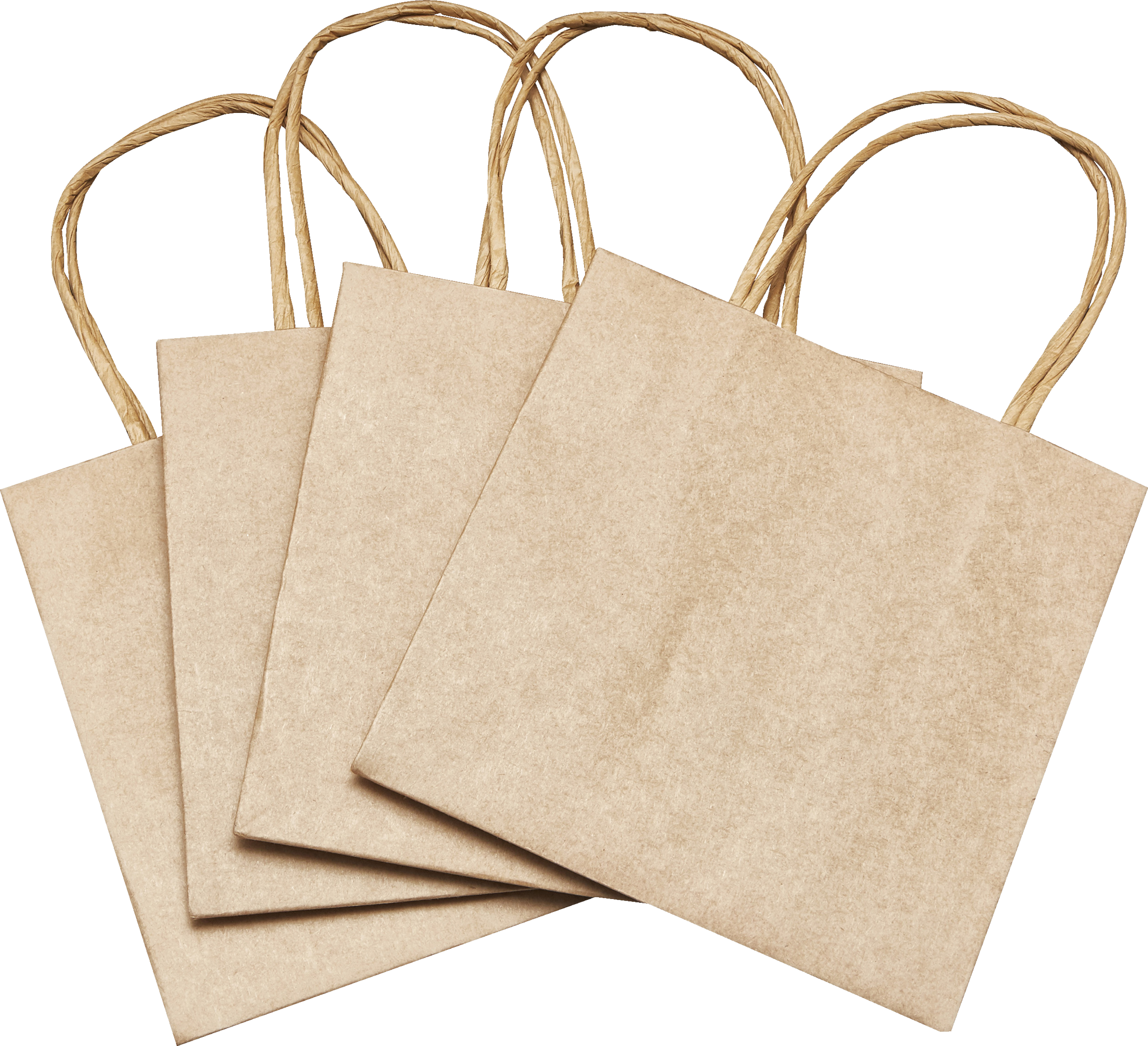 DEKOWELT 4er Sets Kraftpapier-Tüten weiß/braun (GJ)