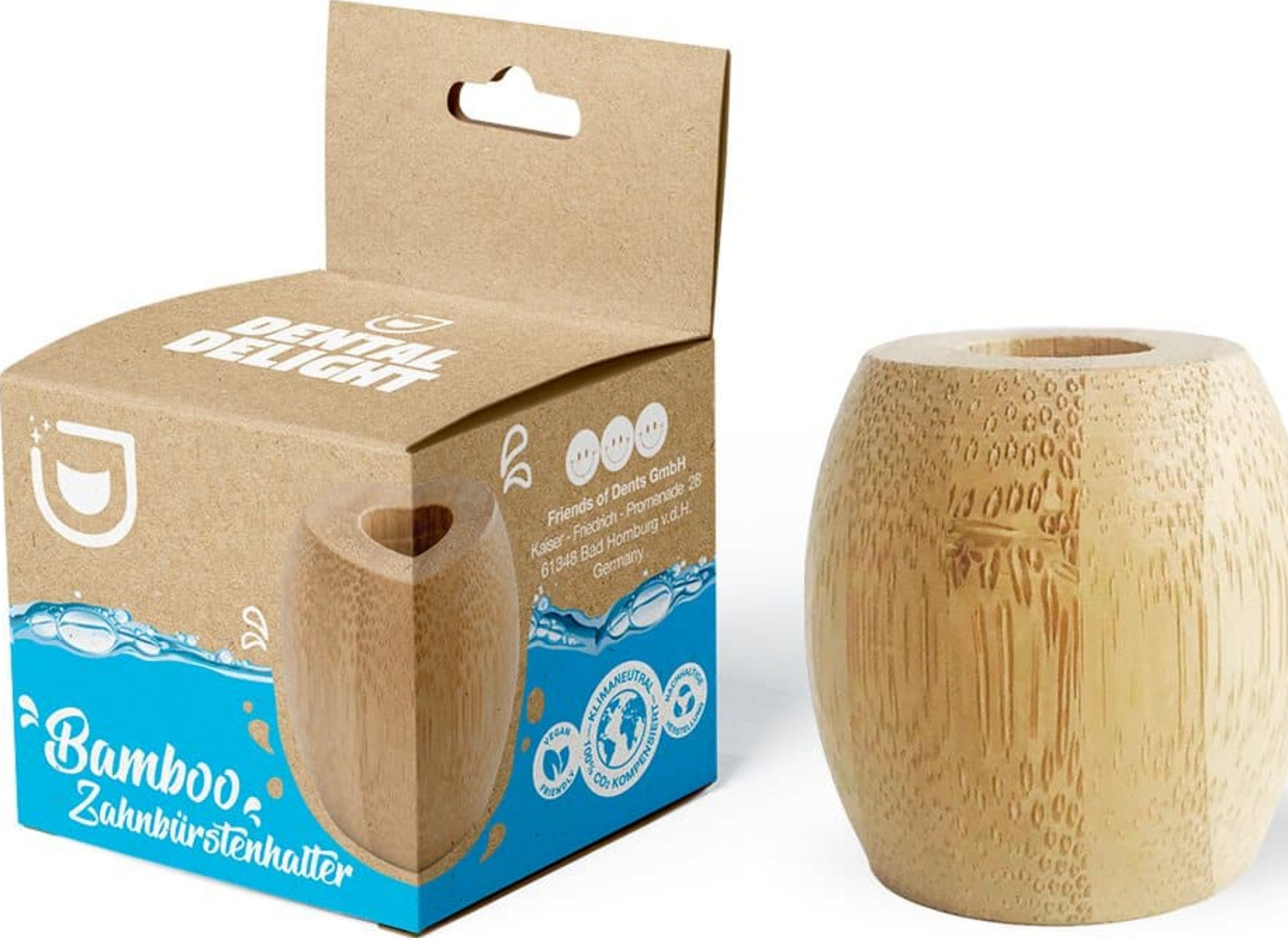 حامل فرشاة أسنان من الخيزران