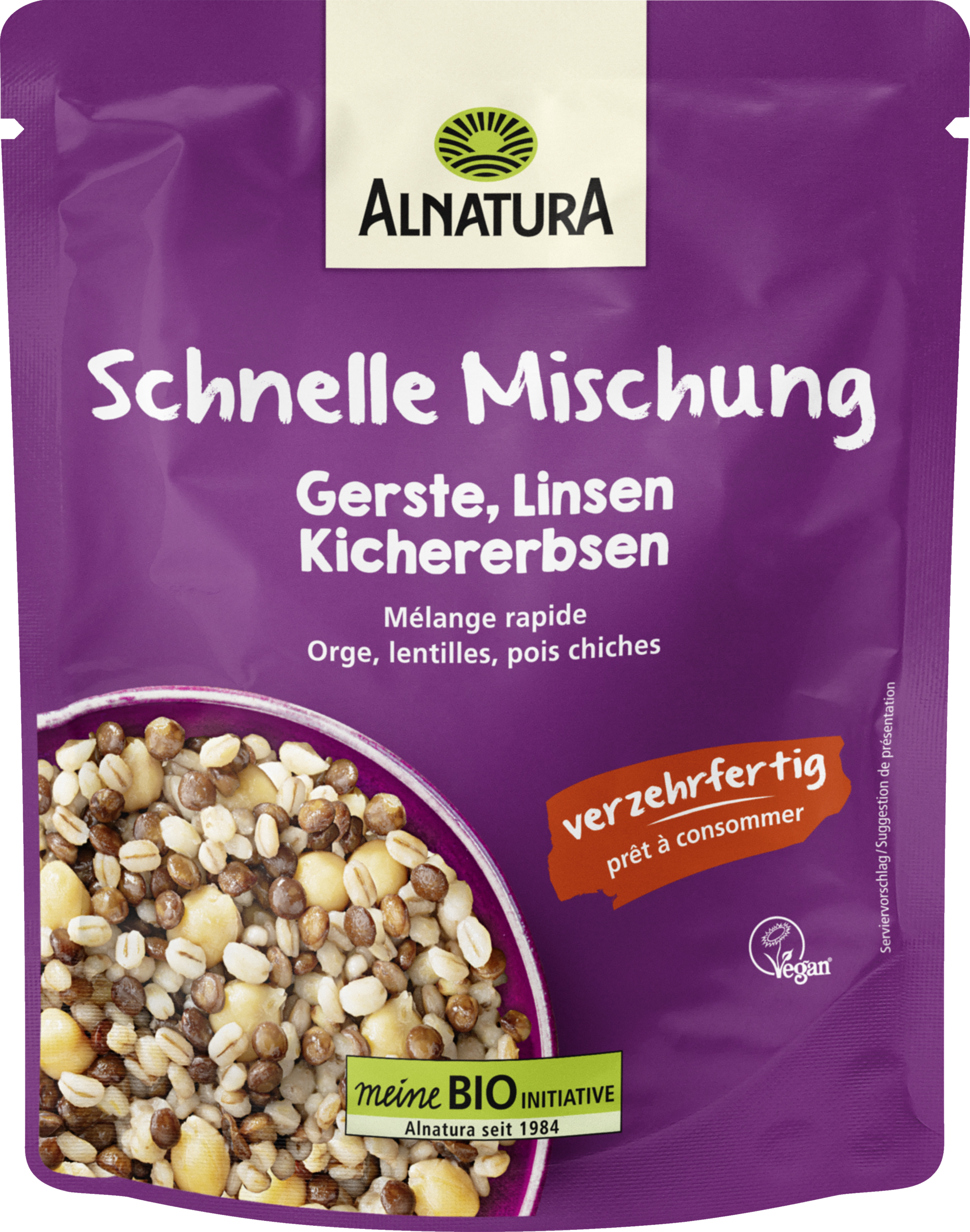 Alnatura Bio Schnelle Mischung Gerste, Linsen, Kichererbsen