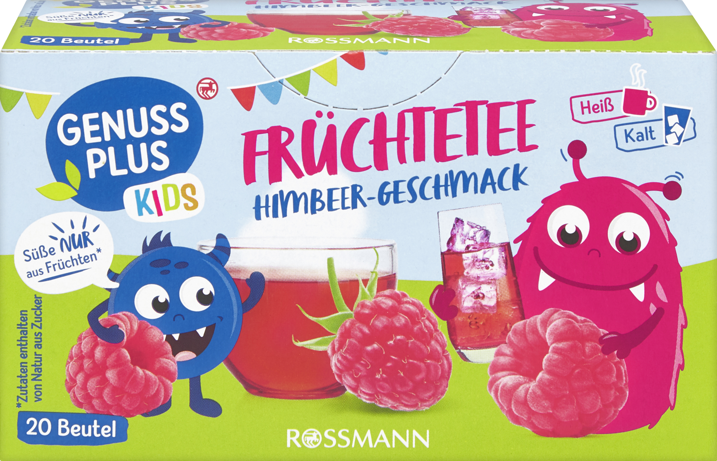 GENUSS PLUS KIDS Früchtetee Himbeer-Geschmack