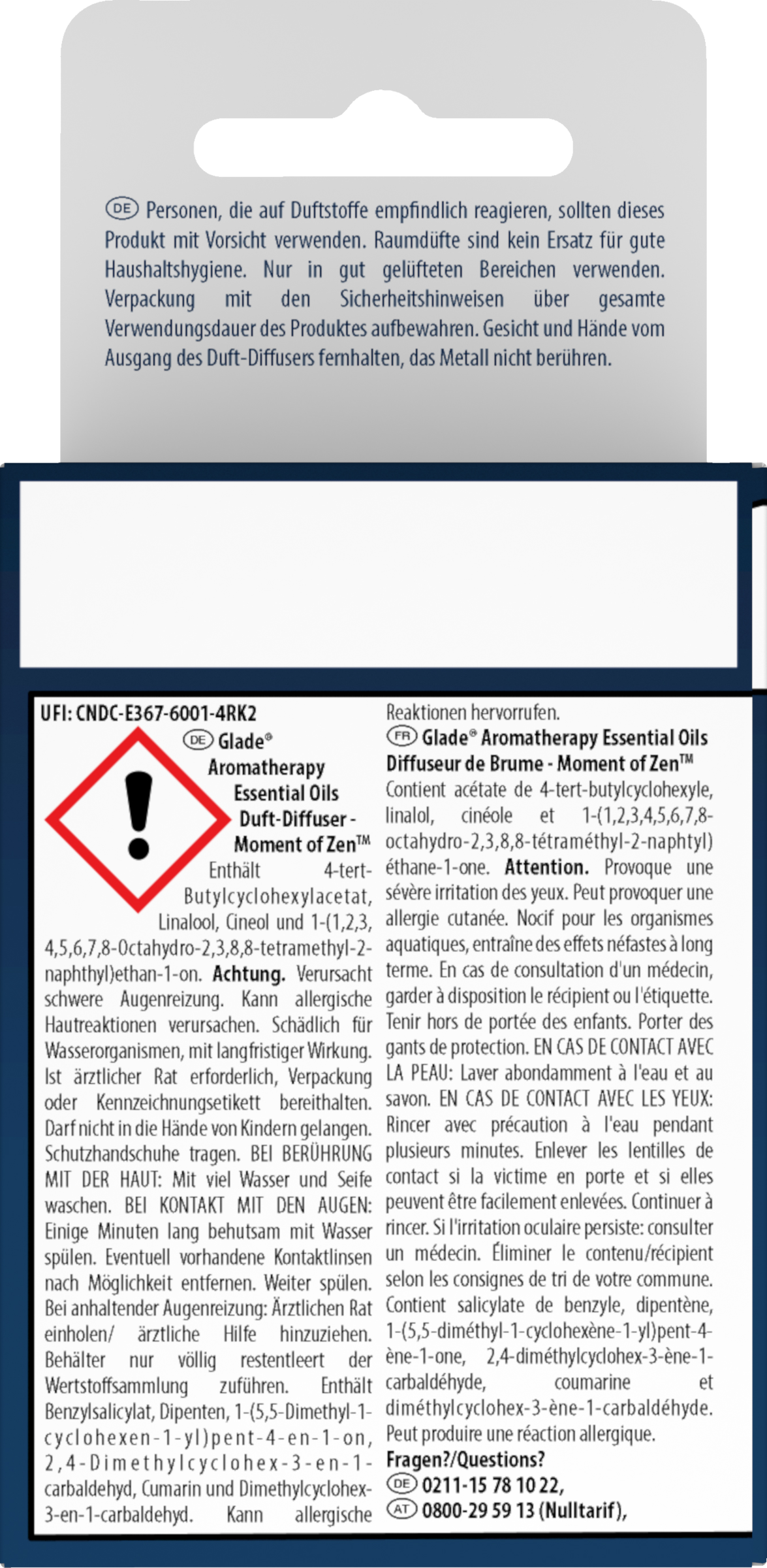 Glade Aromatherapy Essential Oils DuftDiffuser Nachfüller Moment of