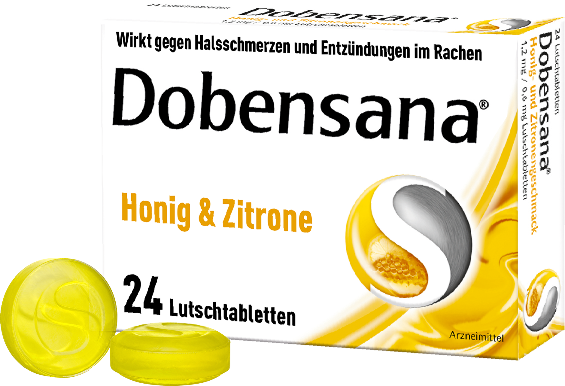 Dobendan Dobensana Honig und Zitronengeschmack 1,2 mg/0,6 mg Lutschtabletten
