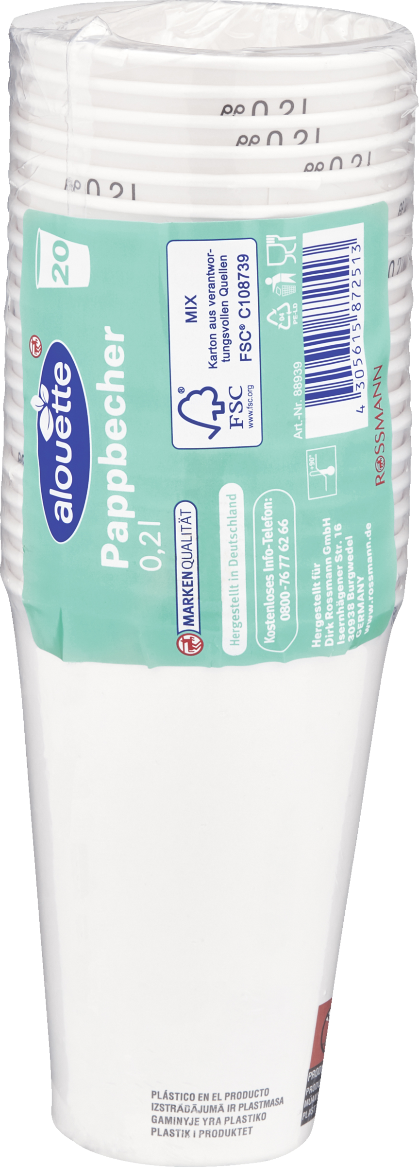 alouette Pappbecher 20 St.