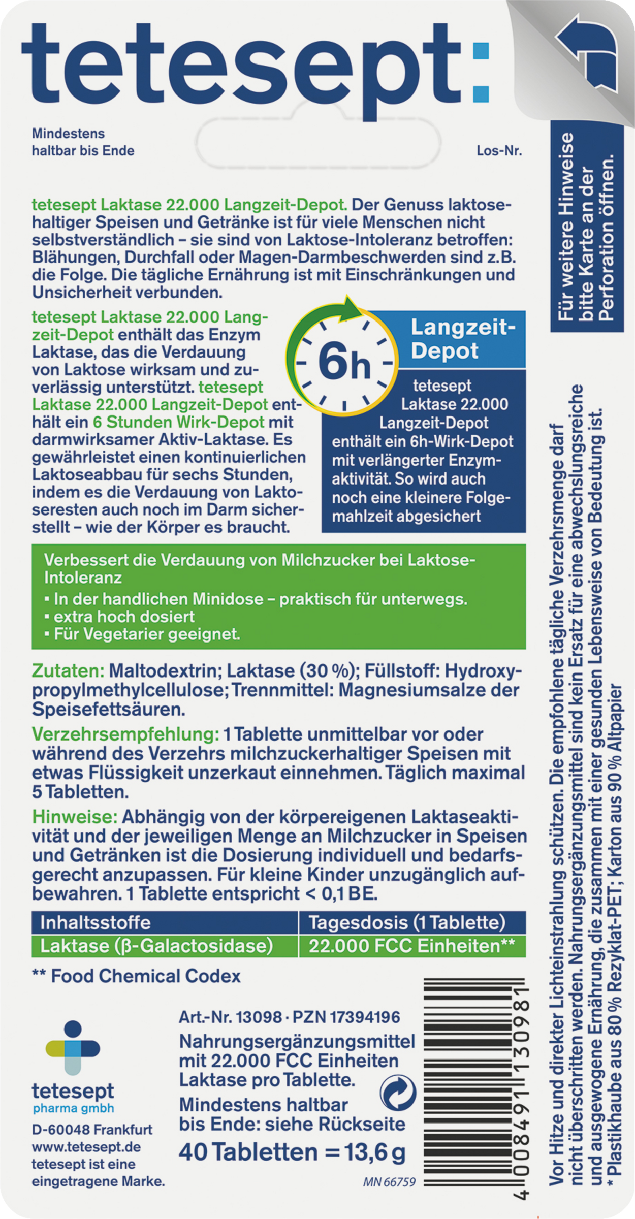 عبوة توفير إنزيم اللاكتاز 22.000 ذات إطلاق طويل 2