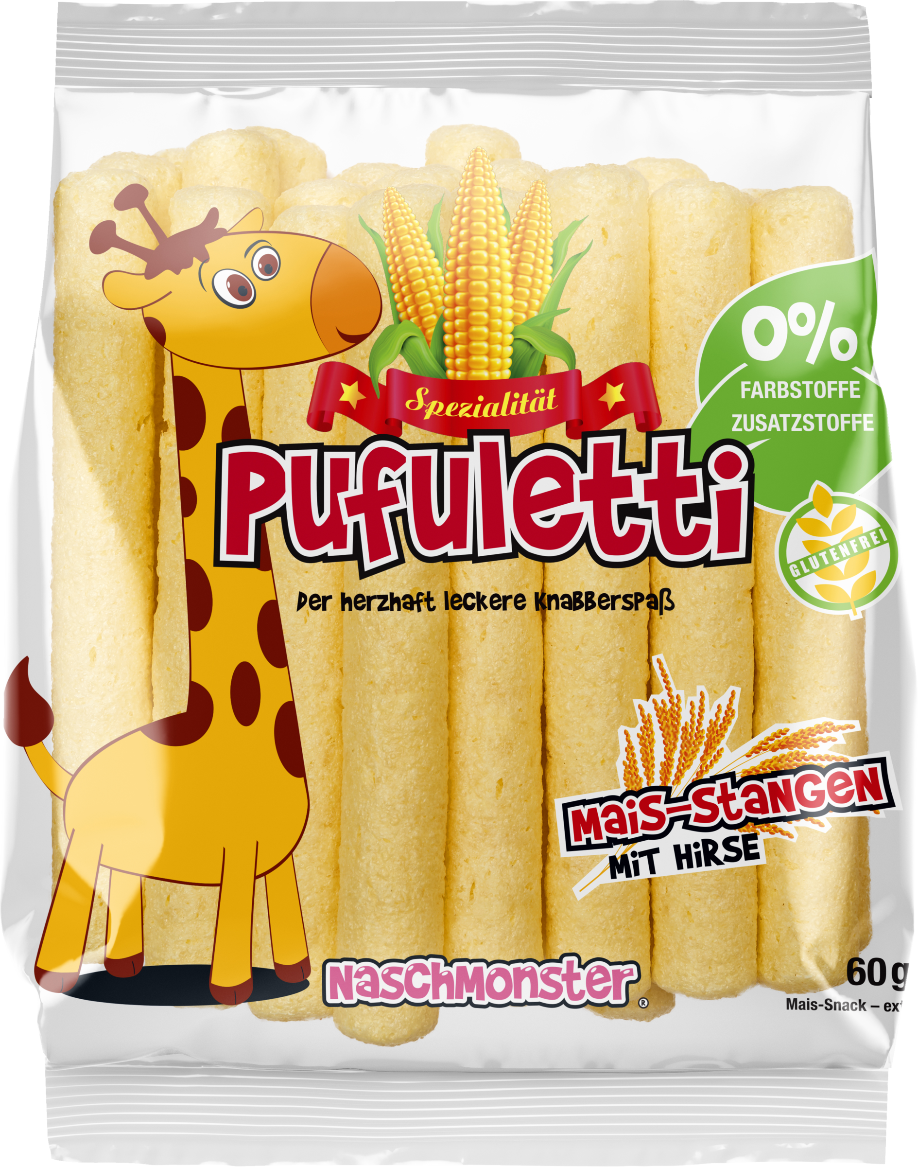 Pufuletti Mais-Stangen mit Hirse