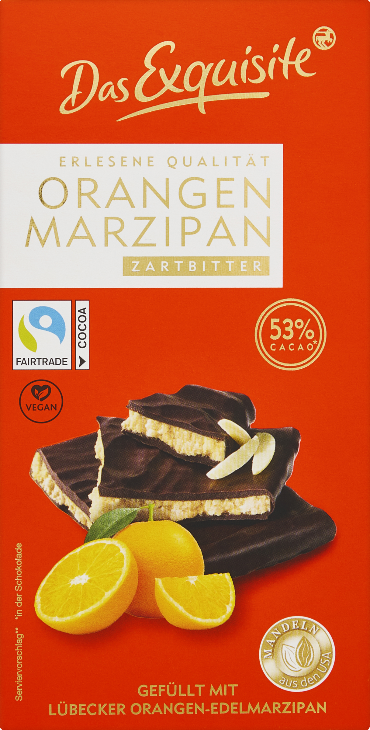 Das Exquisite Schokolade Orangen Marzipan Zartbitter