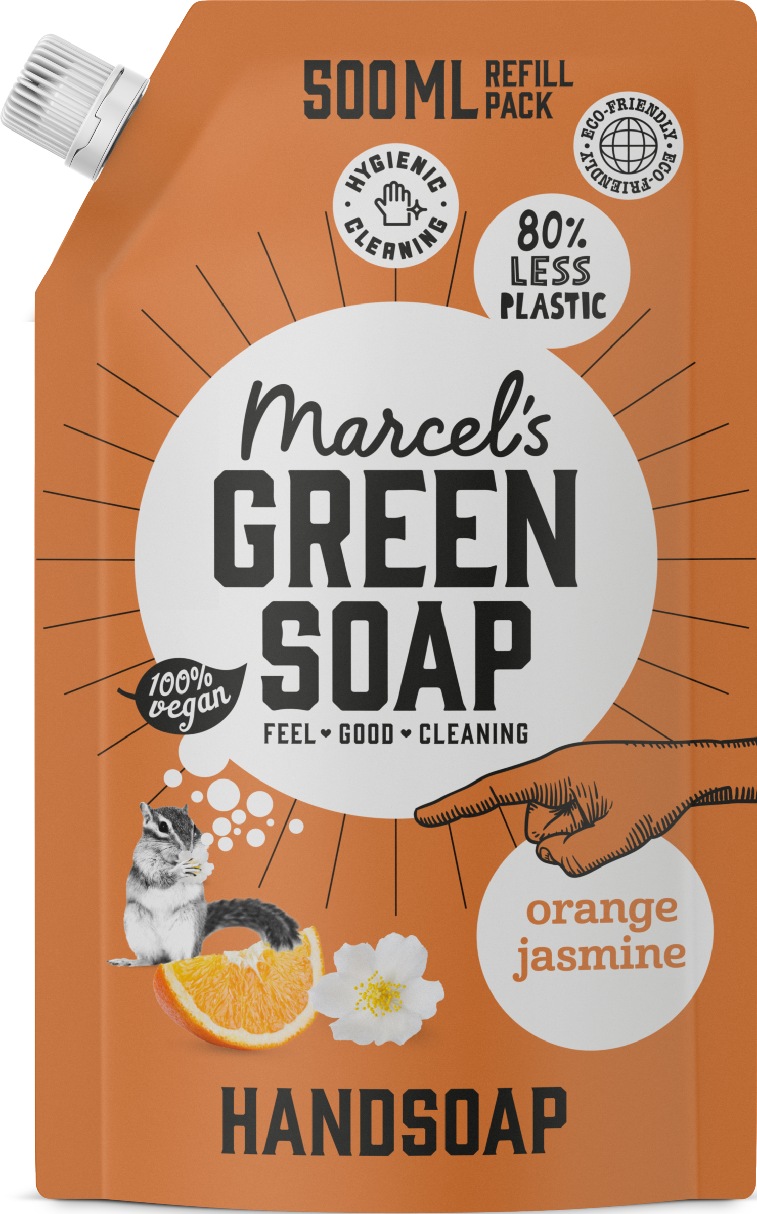 Marcel's Green Soap Handseife Orange & Jasmin Nachfüllbeutel