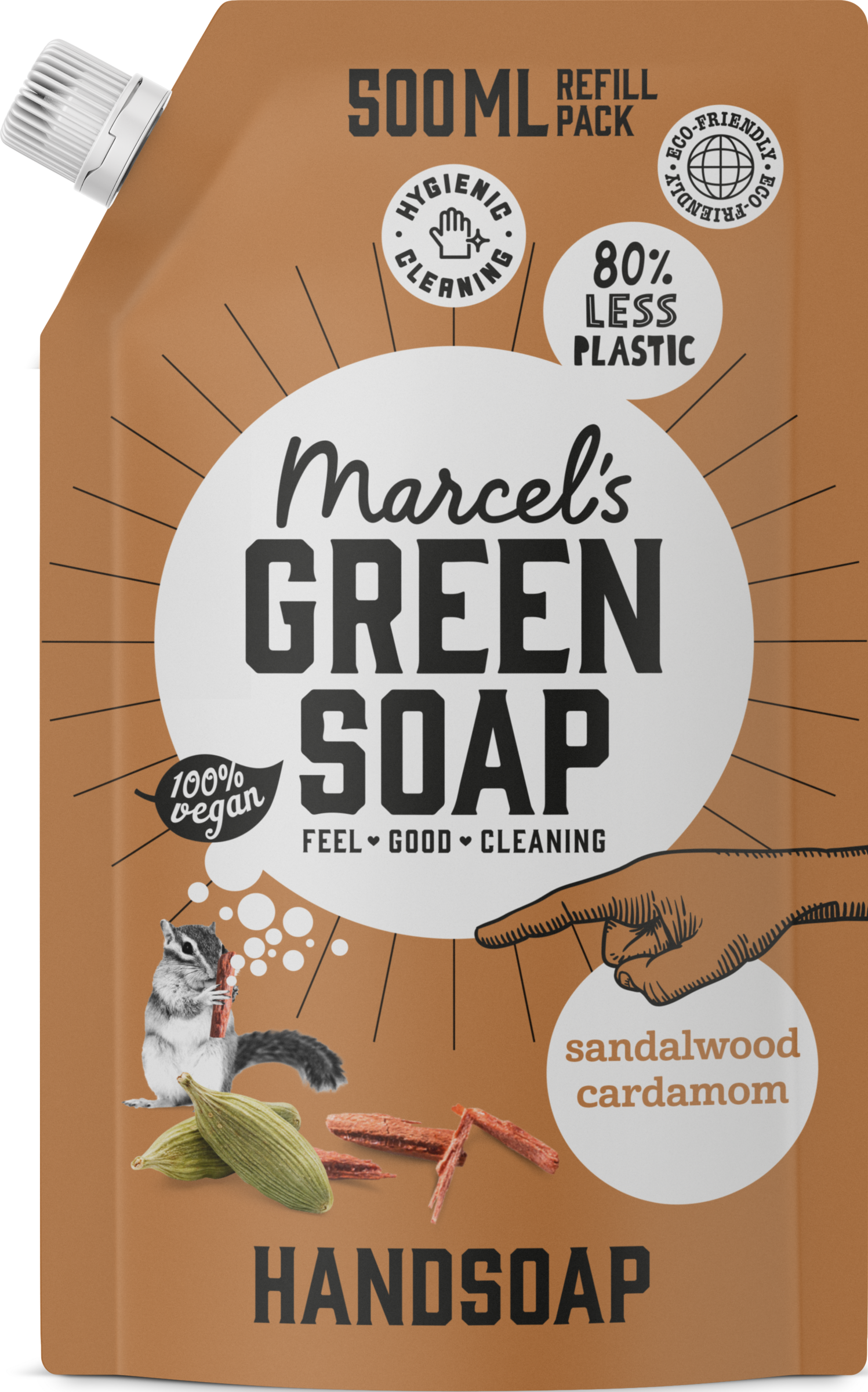 Marcel's Green Soap Handseife Sandelholz & Kardamom Nachfüllbeutel