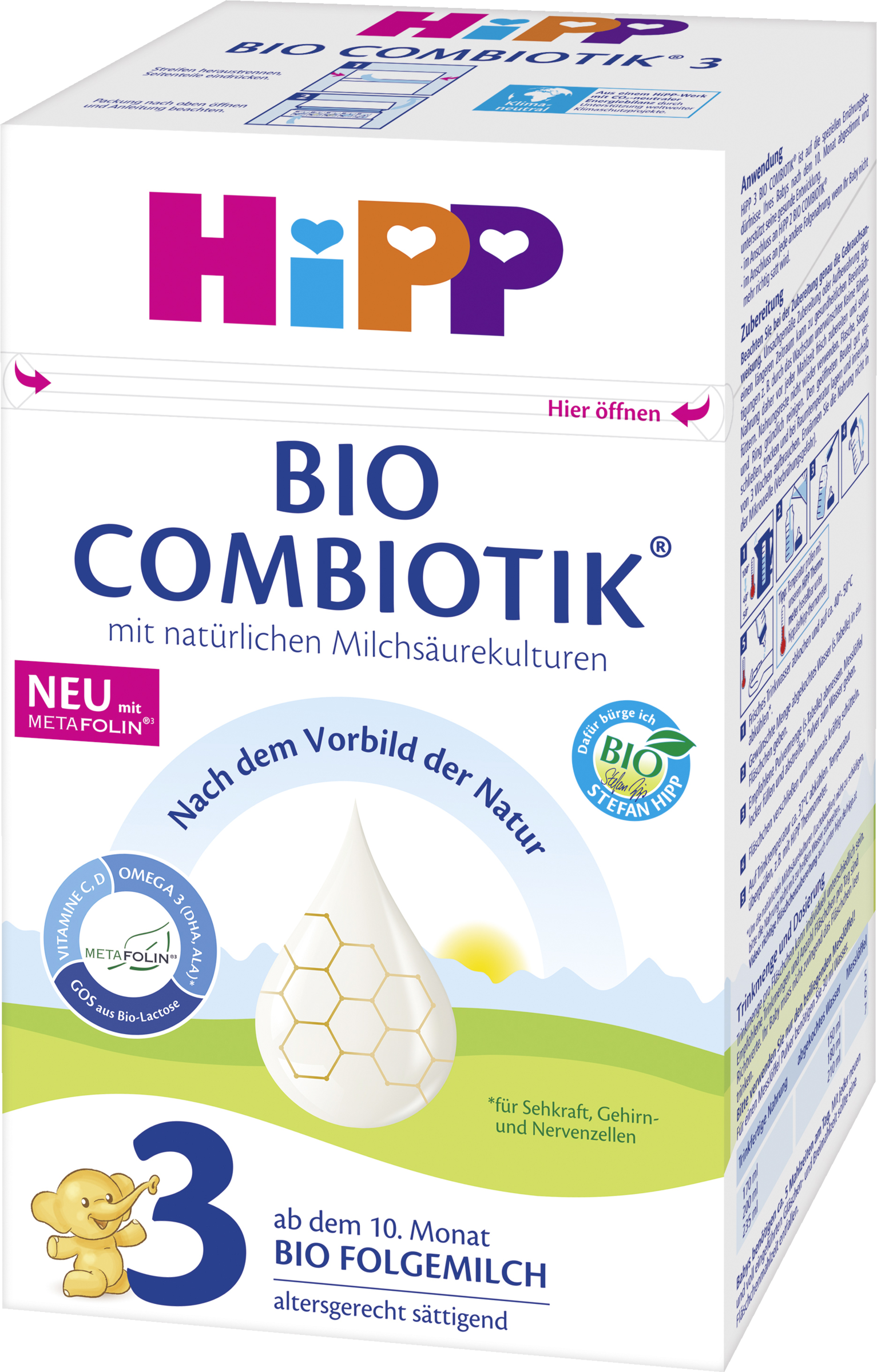 HiPP Bio Folgemilch 3 BIO Combiotik ab dem 10. Monat