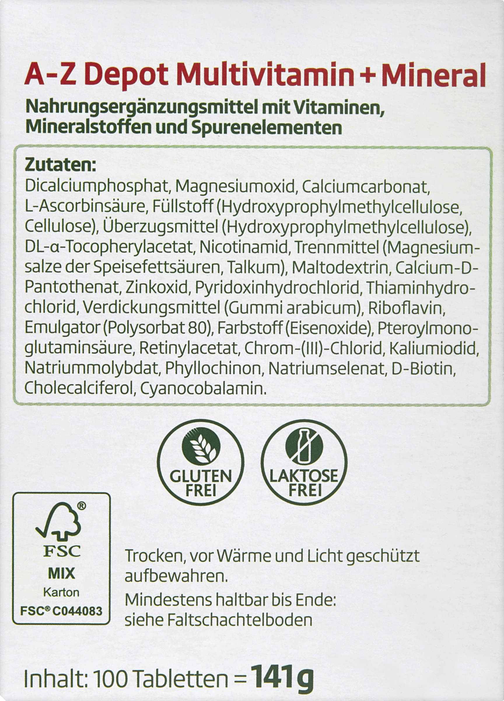 altapharma AZ Depot Multivitamin + Mineral online kaufen rossmann.de