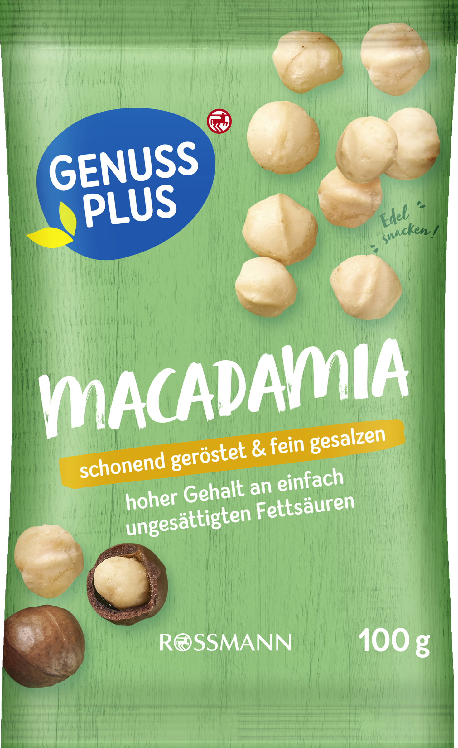 GENUSS PLUS Macadamias, geröstet & gesalzen