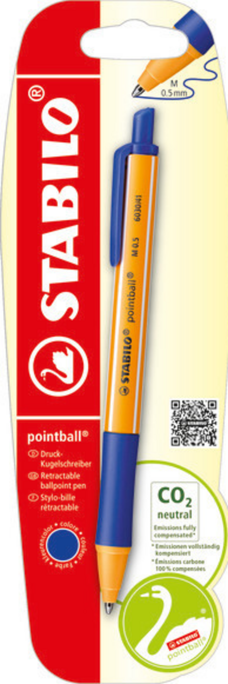 STABILO pointball® Druck-Kugelschreiber blau