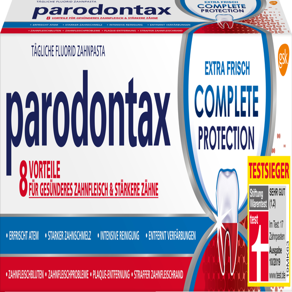 Parodontax Complete Protection extra frisch tägliche Fluorid Zahnpasta