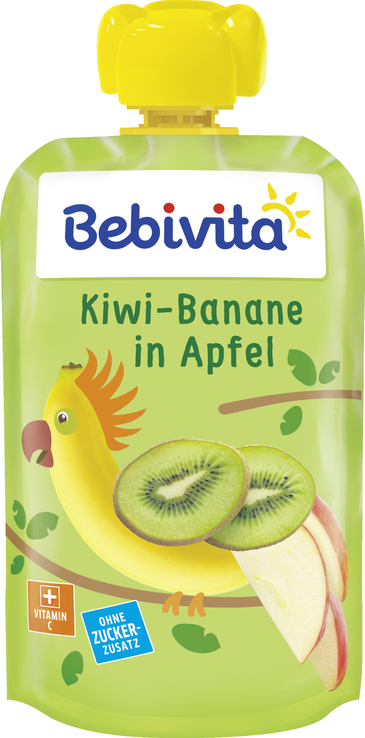 Quetschbeutel Kiwi-Banane in Apfel