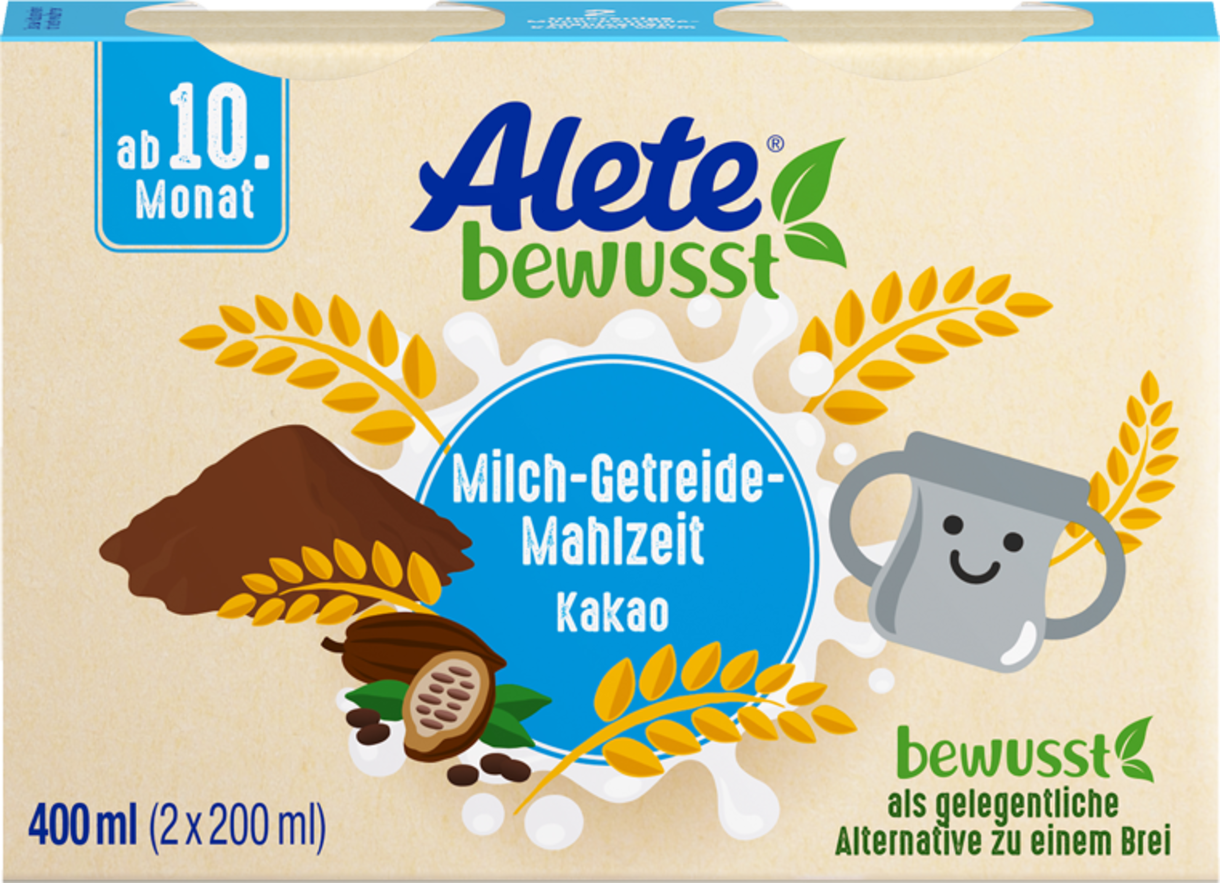 Milch-Getreide-Mahlzeit Kakao ab 10. Monat