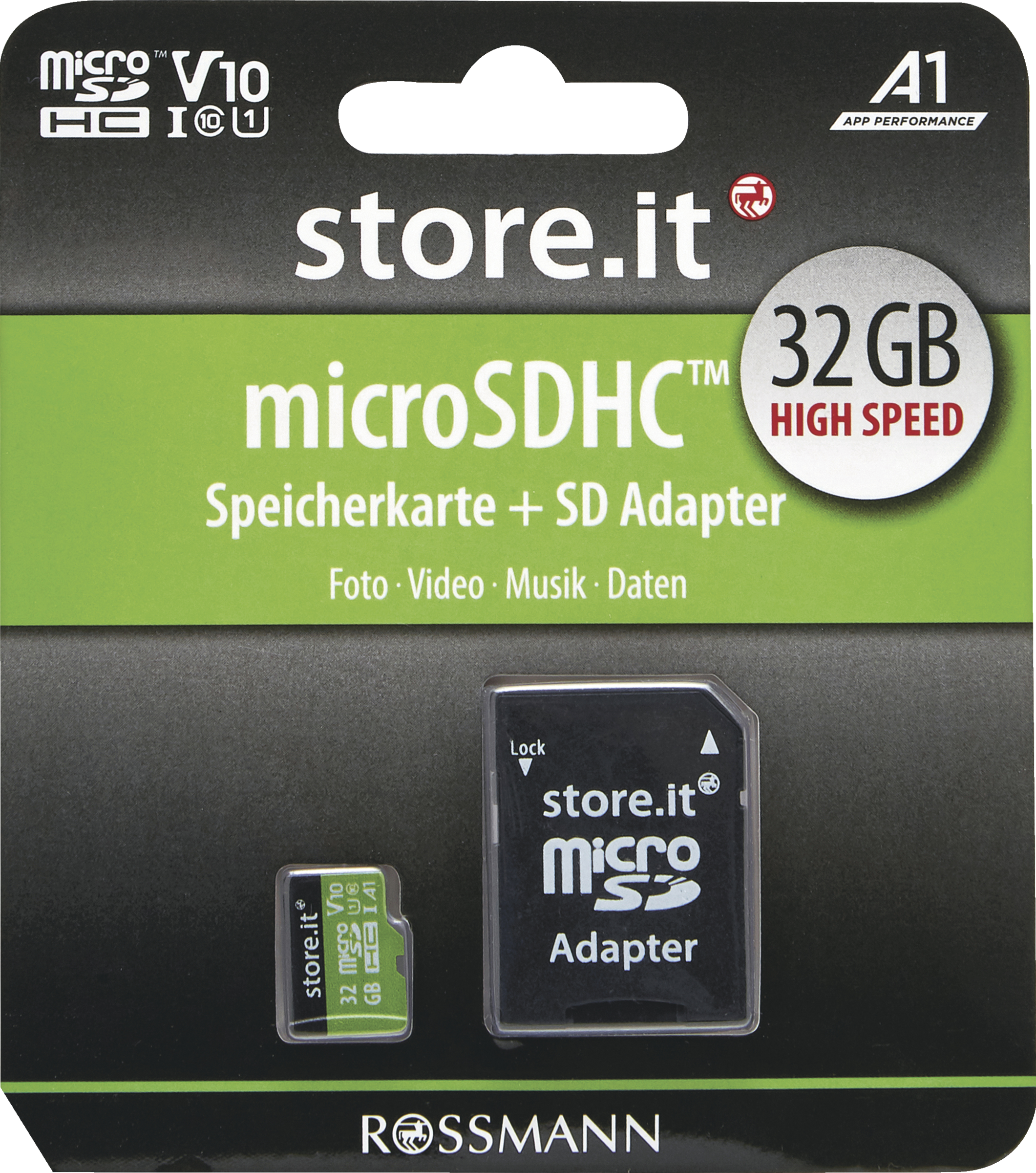 SR 32UYA microSDHC/SD-Adapter inbegriffen Flash-Speicherkarte