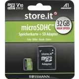 store.it microSDHC Speicherkarte 32 GB + SD Adapter