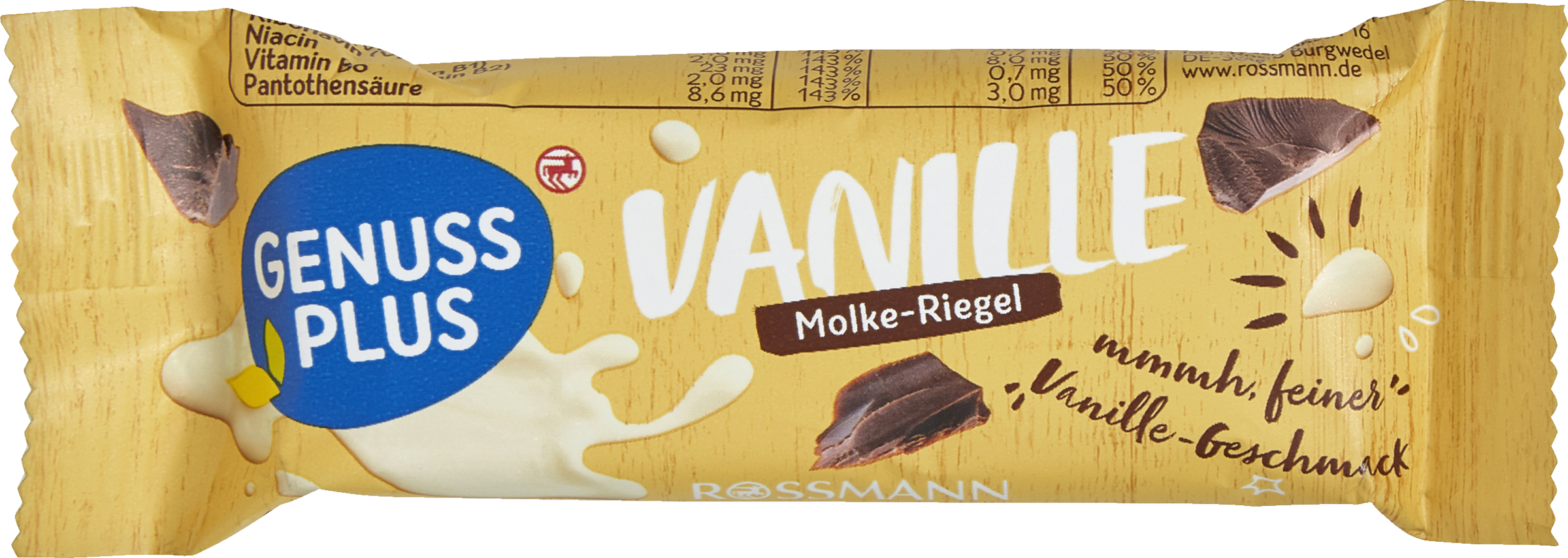 GENUSS PLUS Molke Riegel Vanille