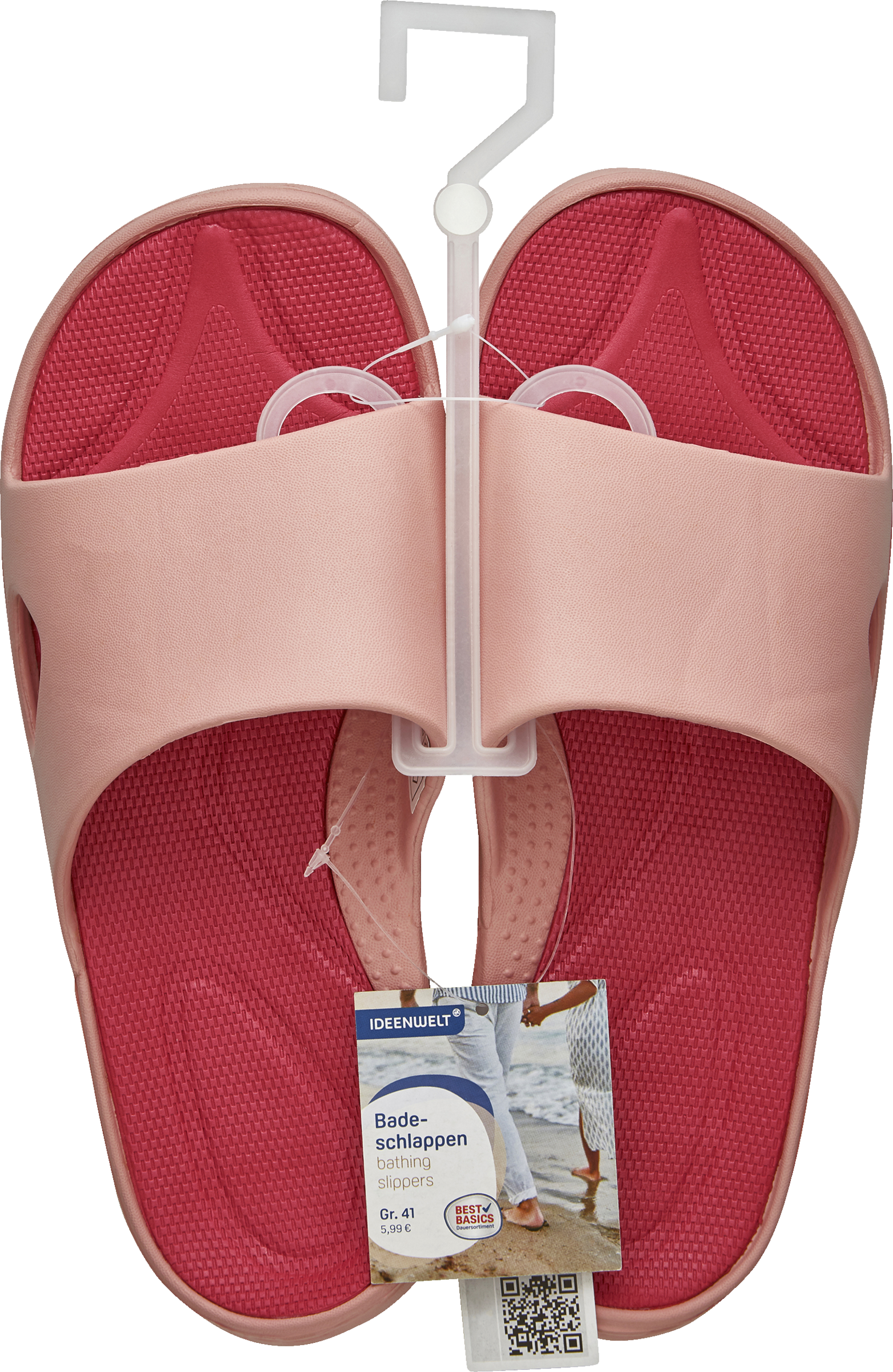 IDEENWELT Badepantolette Gr. 39 rosa/pink