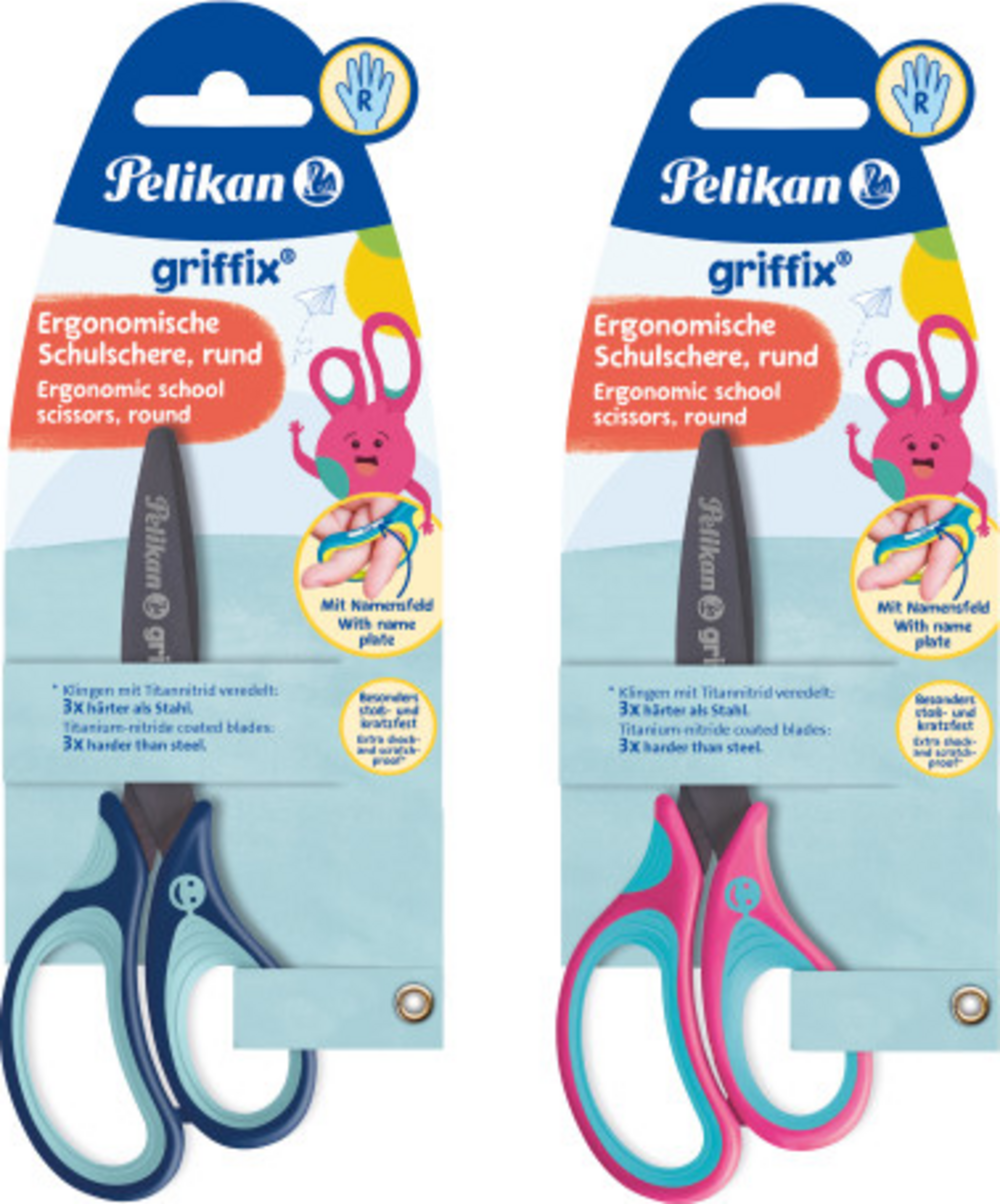 Pelikan Griffix Schulschere rund sort.