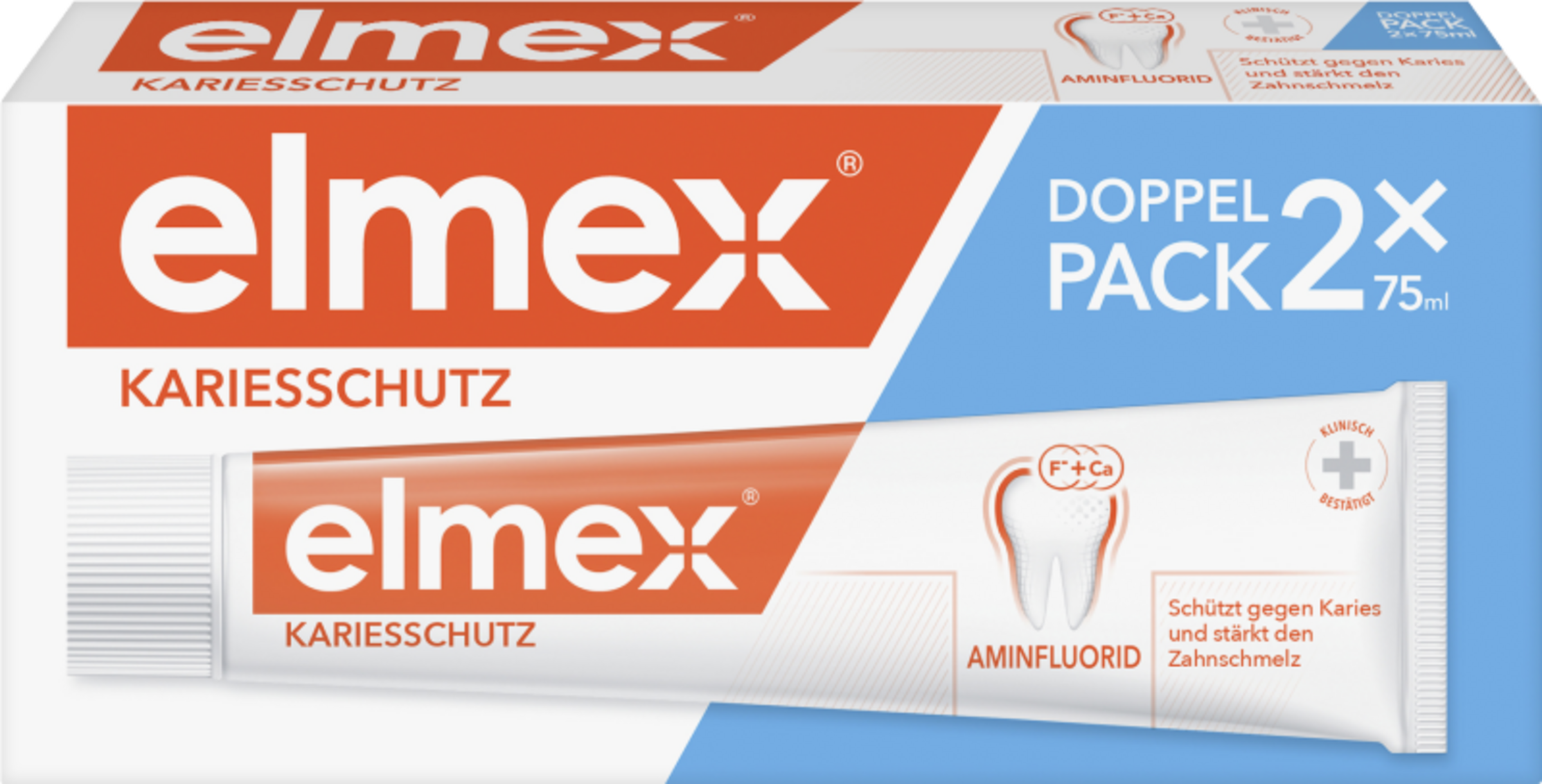 معجون أسنان للحماية من التسوس عبوة مزدوجة