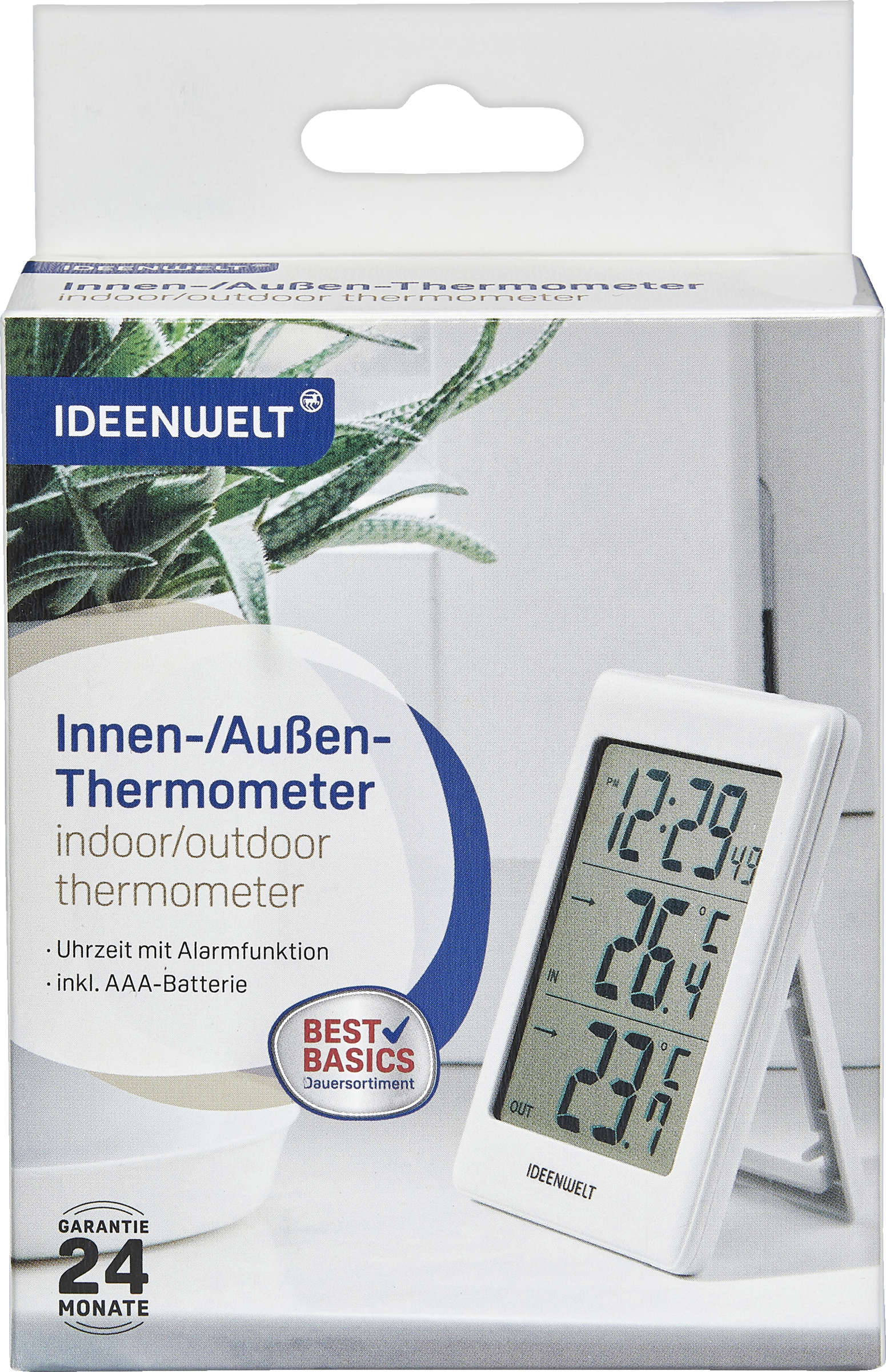 IDEENWELT Best Basics Innen- und Außenthermometer