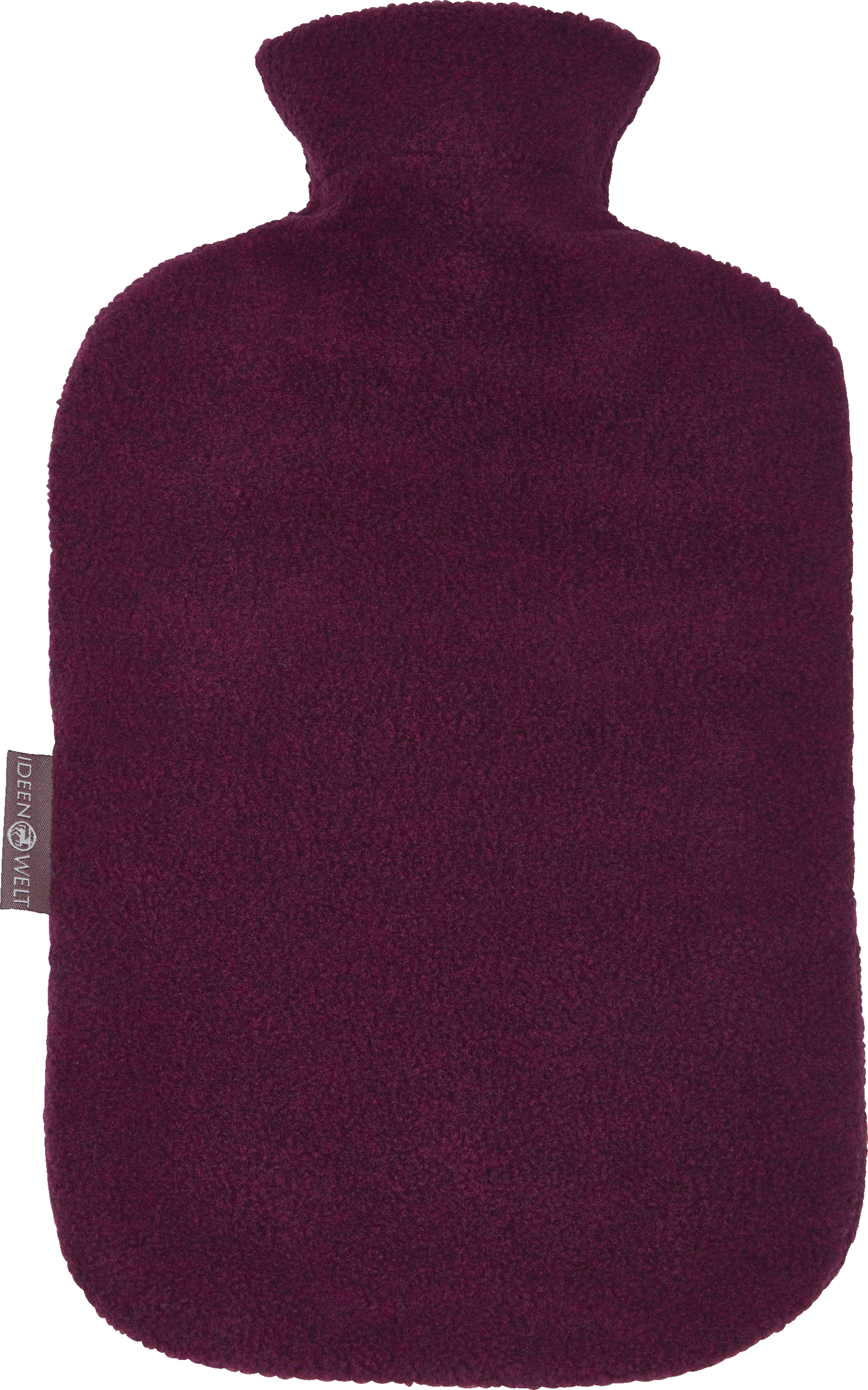 IDEENWELT Wärmflasche mit Bezug bordeaux