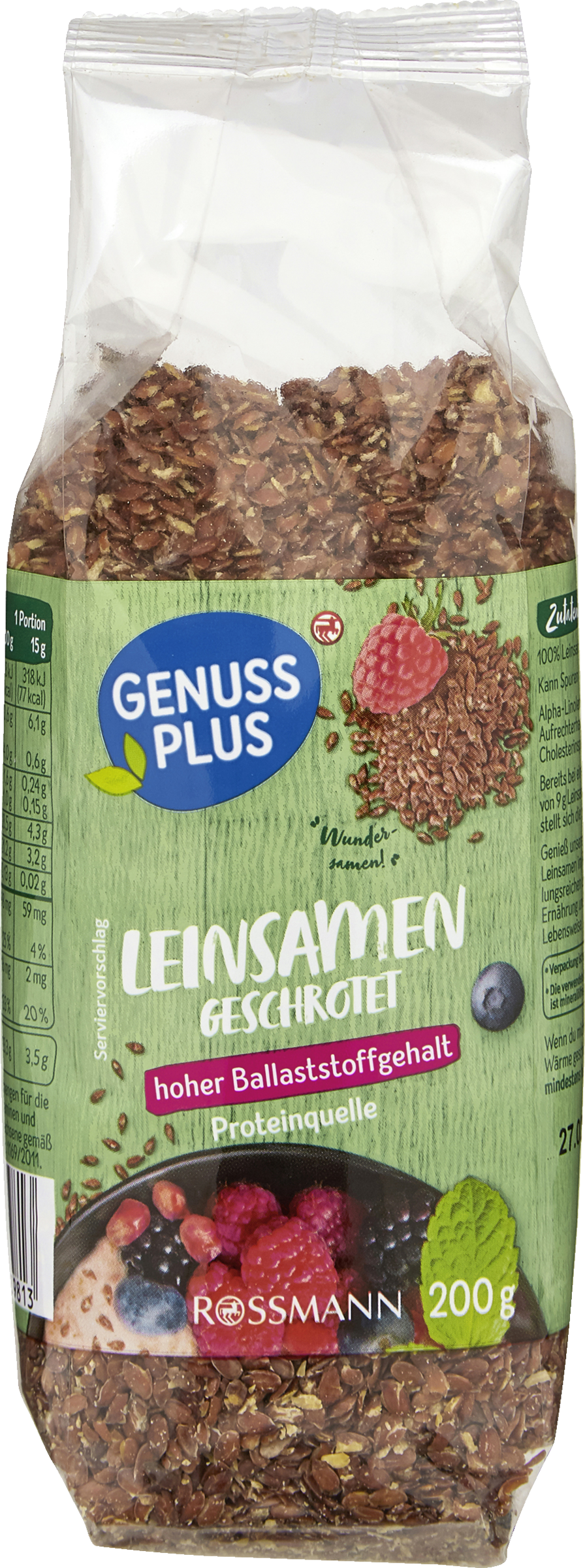 GENUSS PLUS Leinsamen geschrotet
