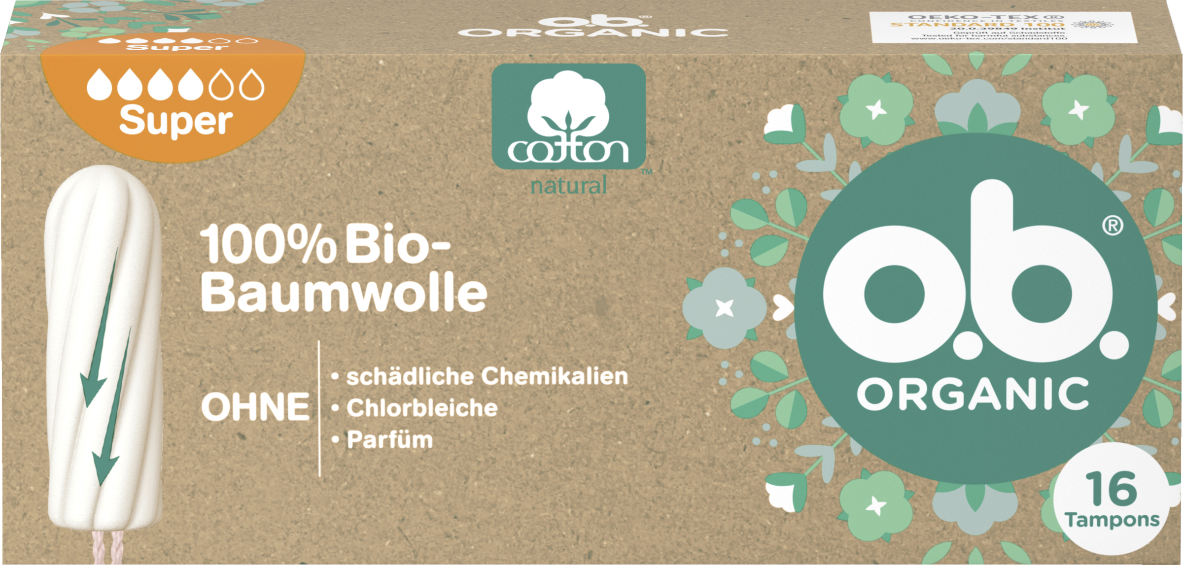 o.b. Organic Tampons Super 16er