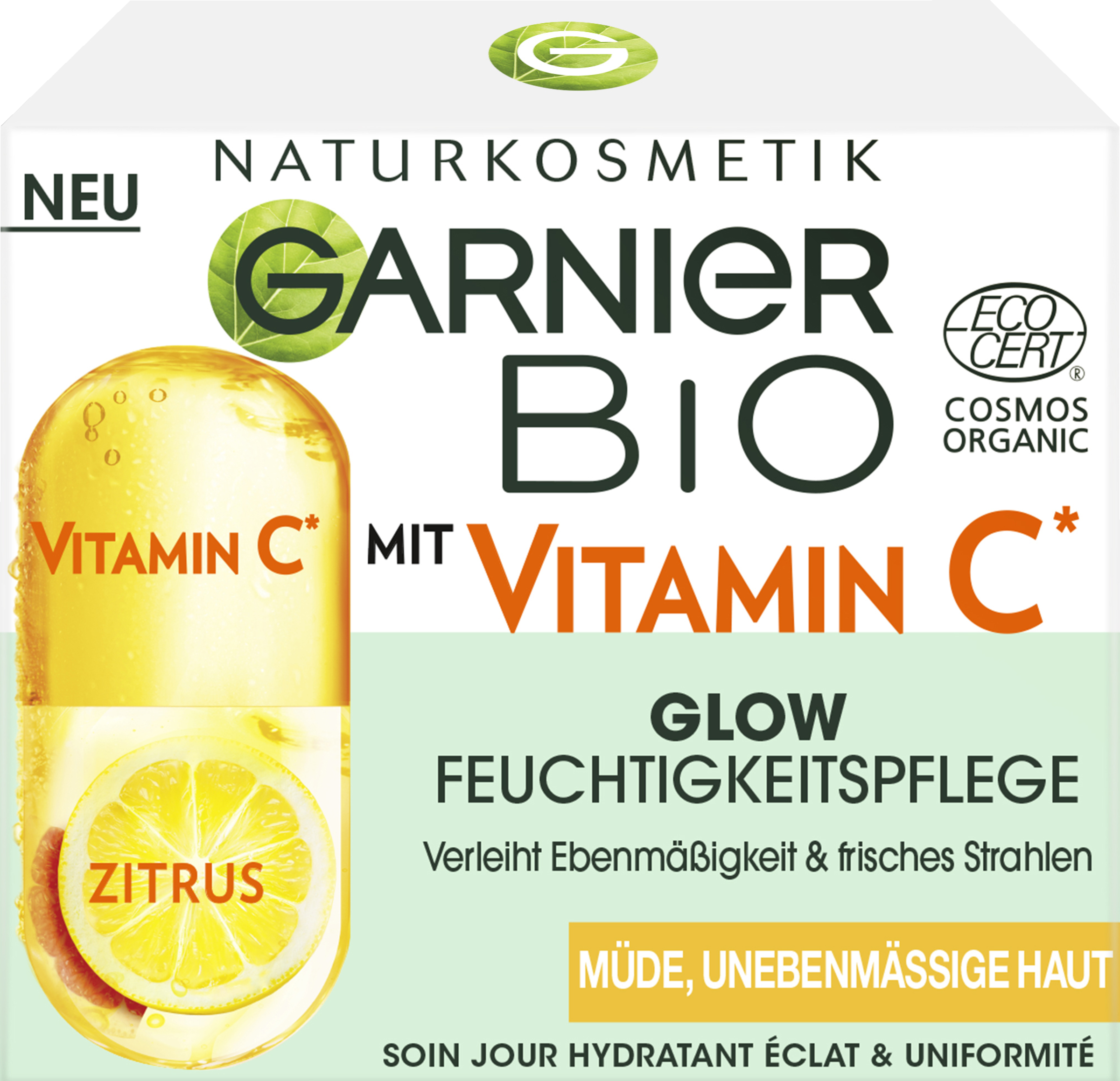 Garnier Bio Gesichtscreme Vitamin C Glow Booster Anti-Dunkle-Flecken