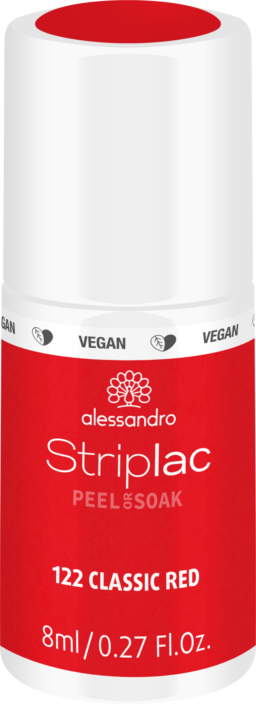 Alessandro STRIPLAC PEEL OR SOAK CLASSIC RED -VEGAN
