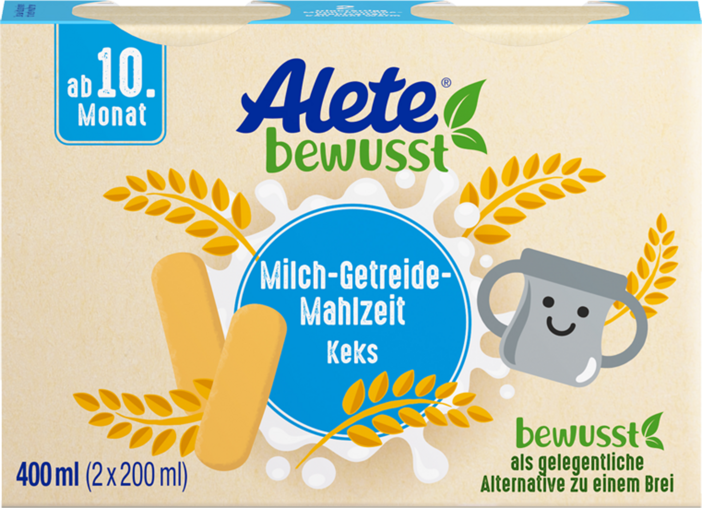 Alete bewusst Milch-Getreide-Mahlzeit Keks ab 10. Monat