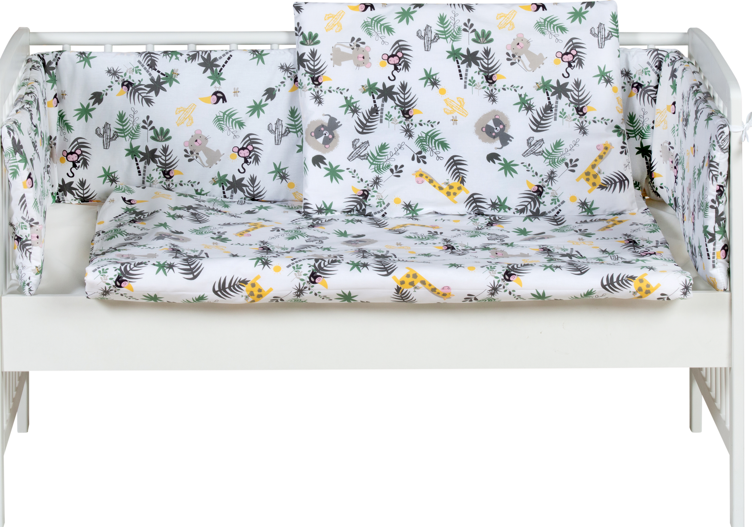 Schardt Beistellbett Micky weiß lackiert, Jungle