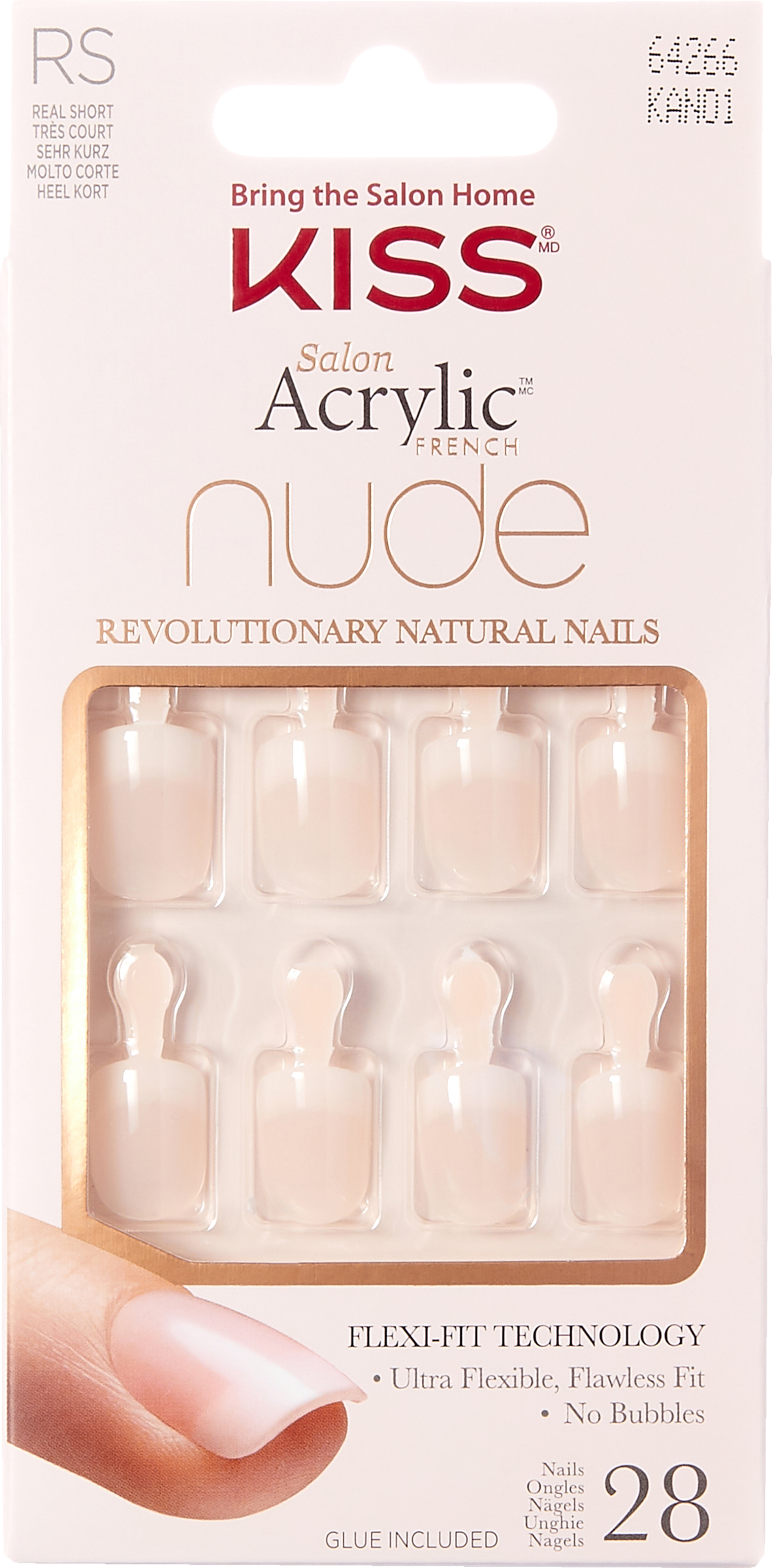 KISS Salon Acrylic Nude French Nails - Breathtaking