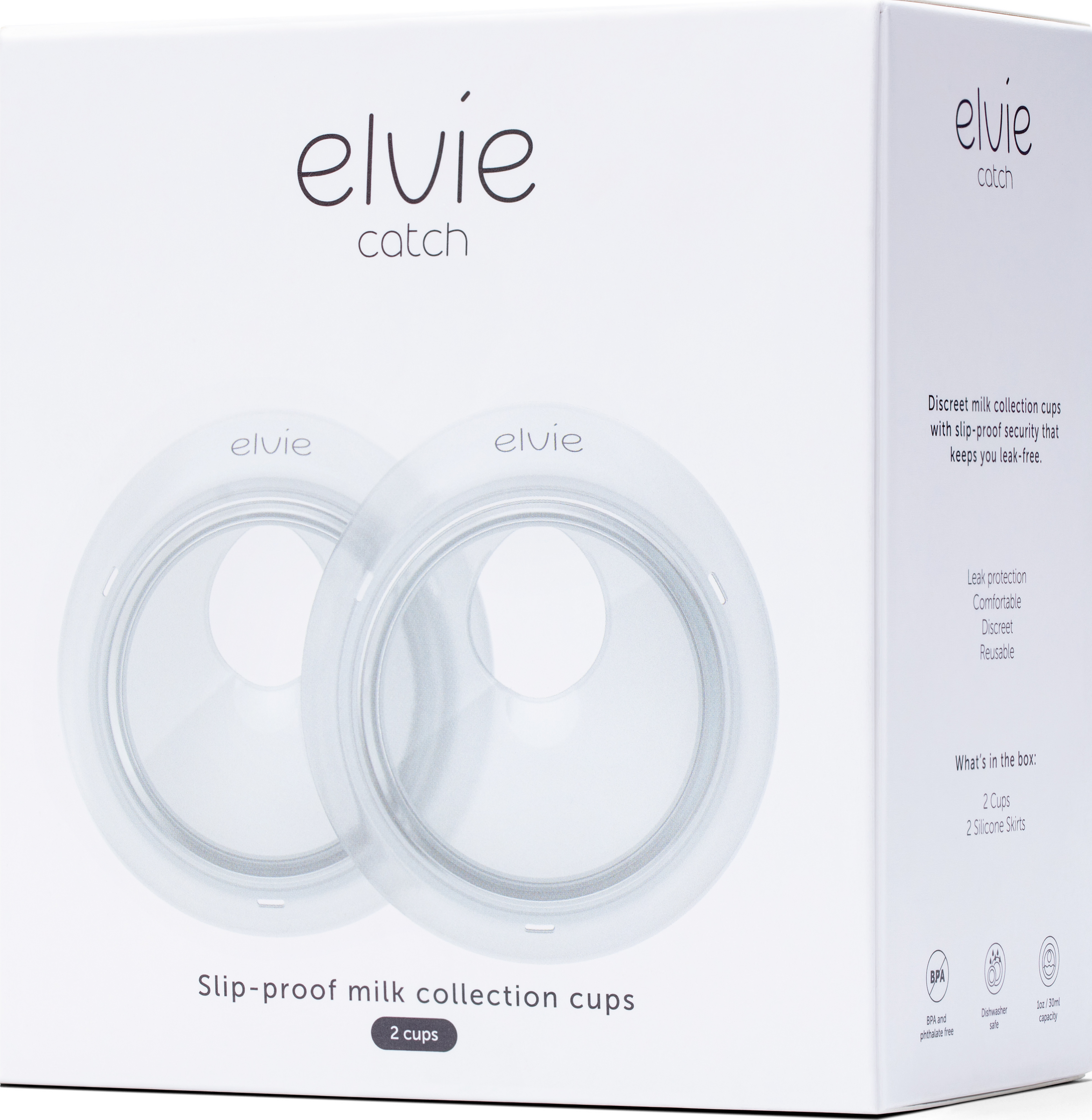 elvie 2er-Set Milchauffangschalen