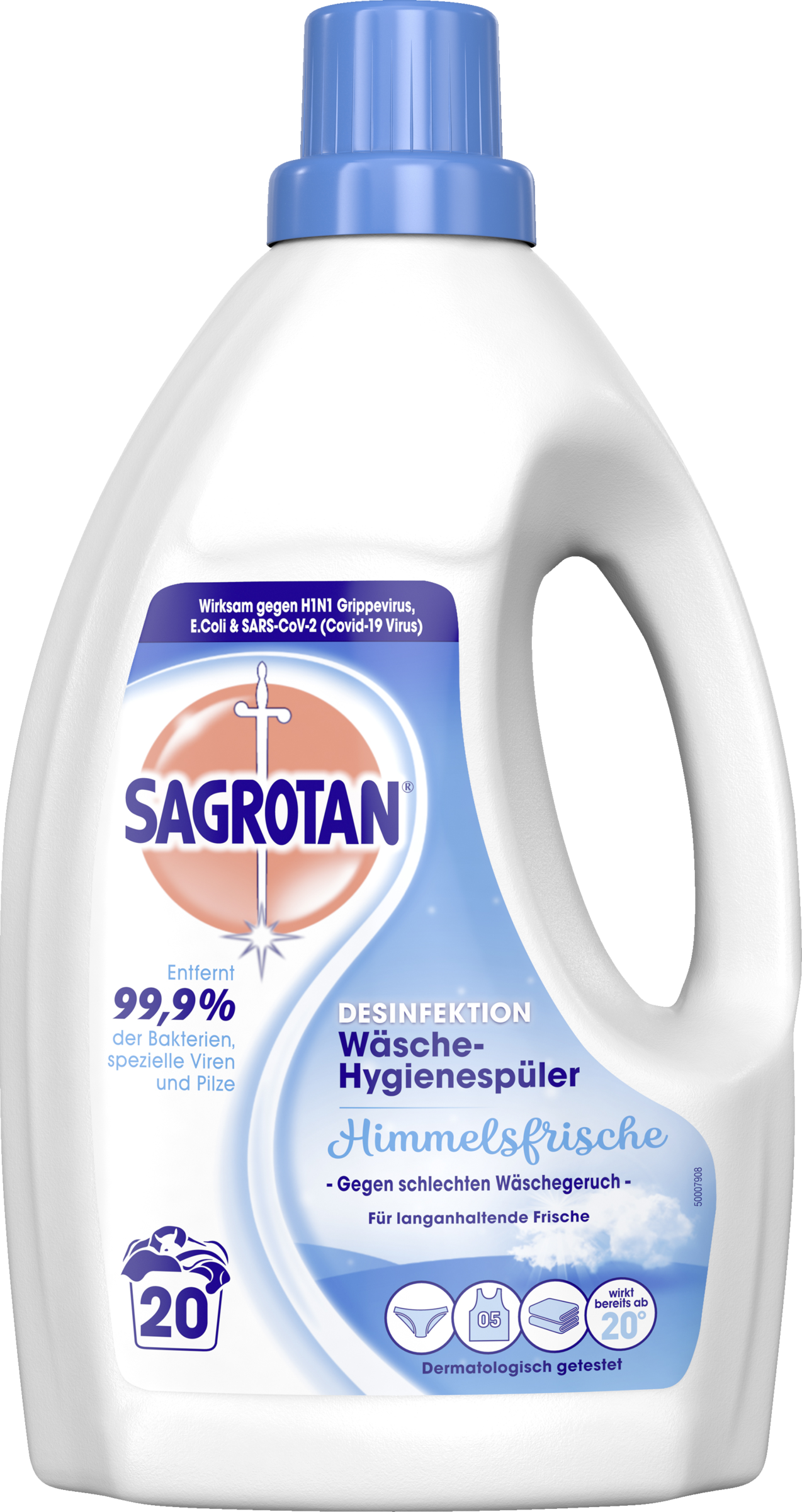 Sagrotan Himmelsfrische Desinfektion Wäsche-Hygienespüler Flüssig 20 WL