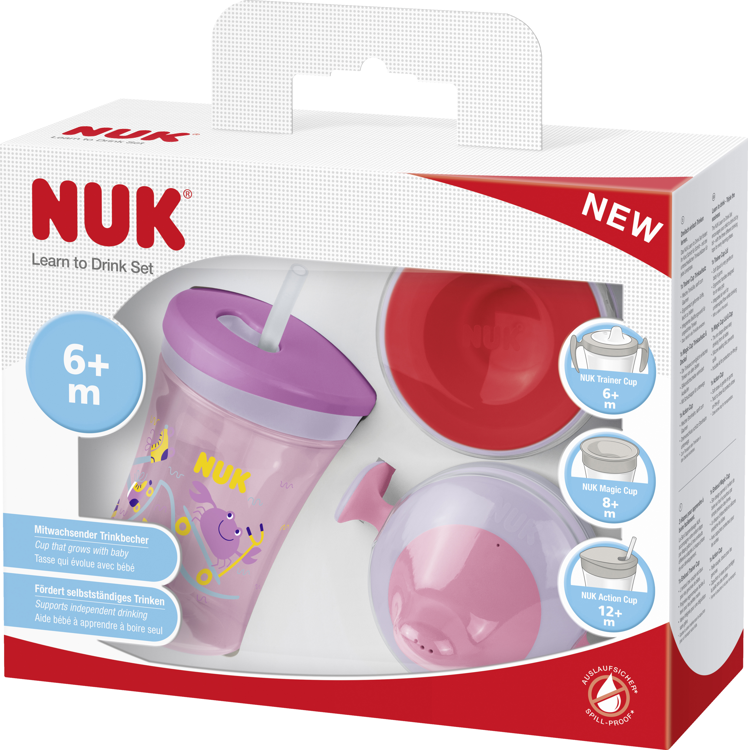 NUK Trinklernset pink