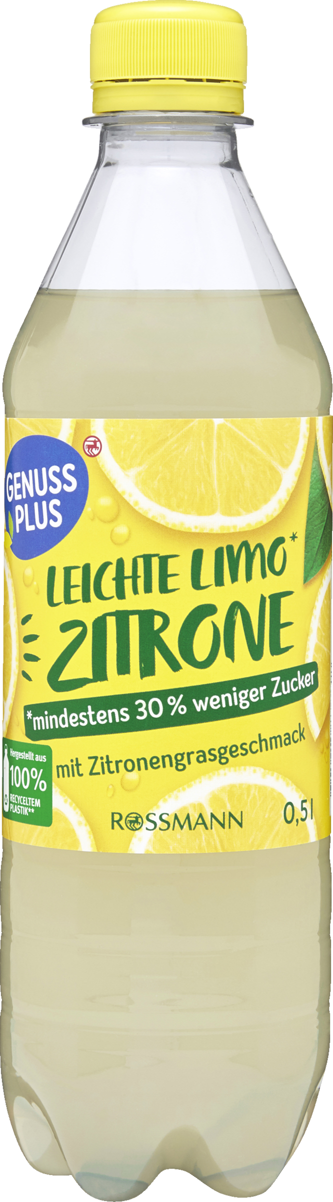 GENUSS PLUS Zitronen-Erfrischungsgetränk mit Zitronengrasgeschmack Fruchtgehalt 10