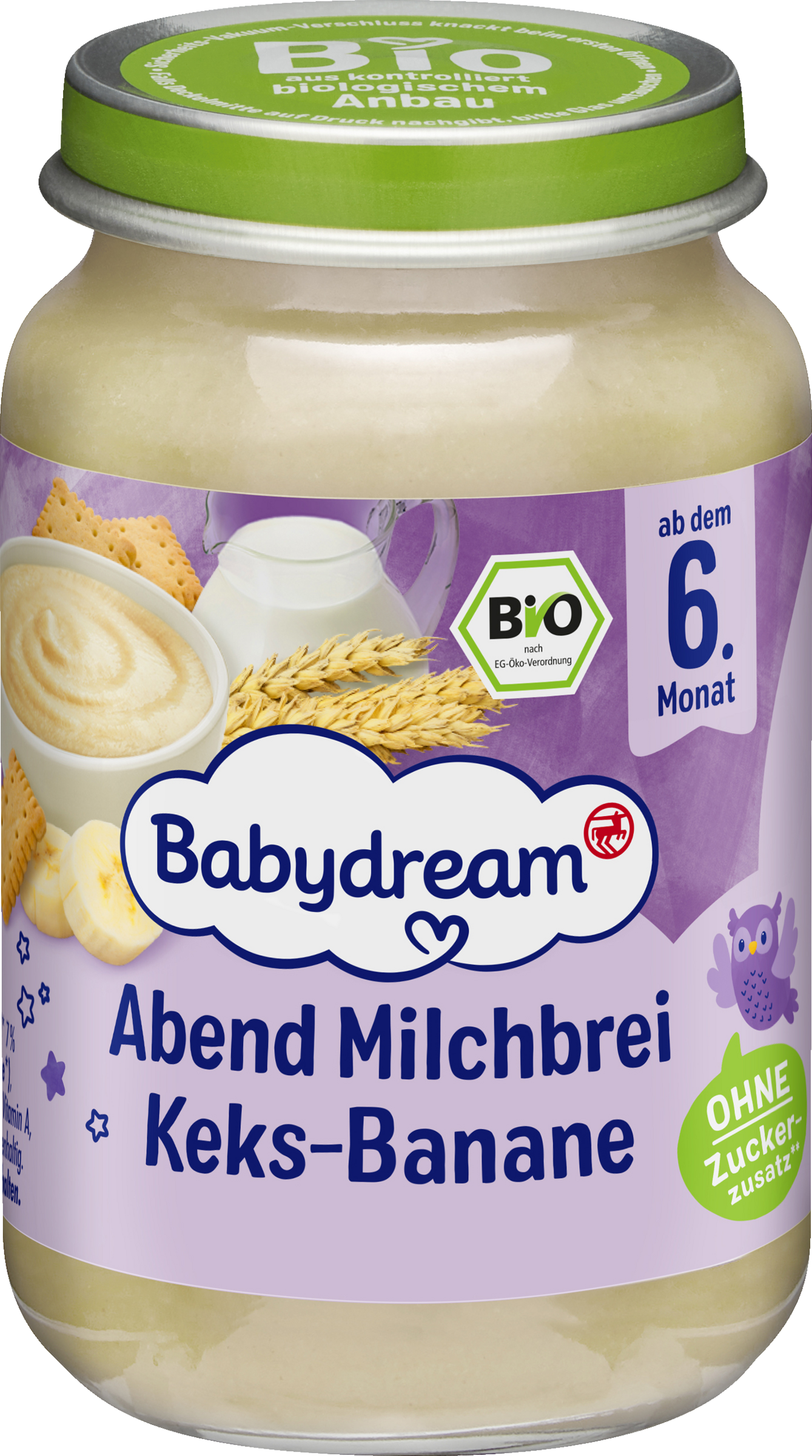 Babydream Bio Abend Milchbrei Keks-Banane