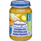 Karotten mit Kartoffeln und Alaska-Seelachs