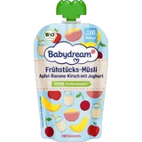 Bio Frühstücks-Müsli Apfel-Banane-Kirsch mit Joghurt