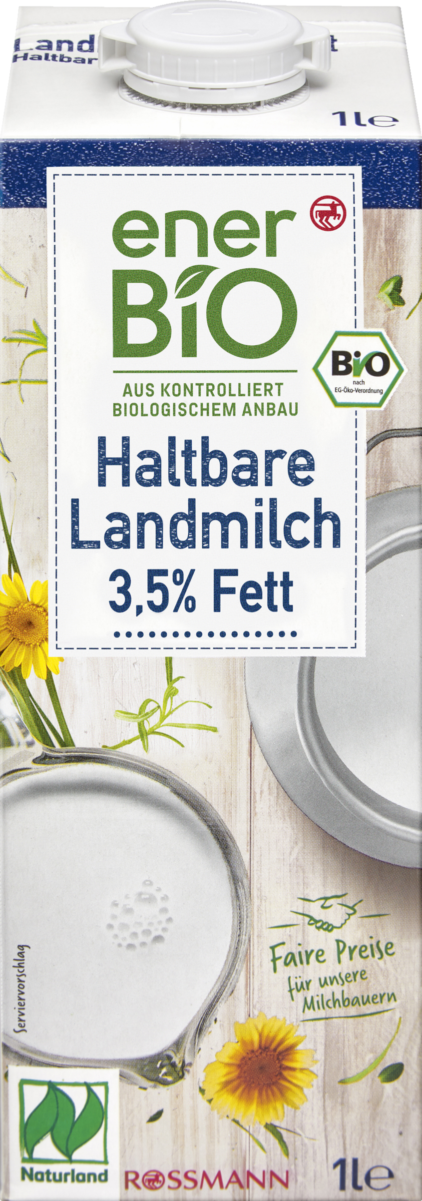 enerBiO Haltbare Landmilch 3,5% Fett Naturland