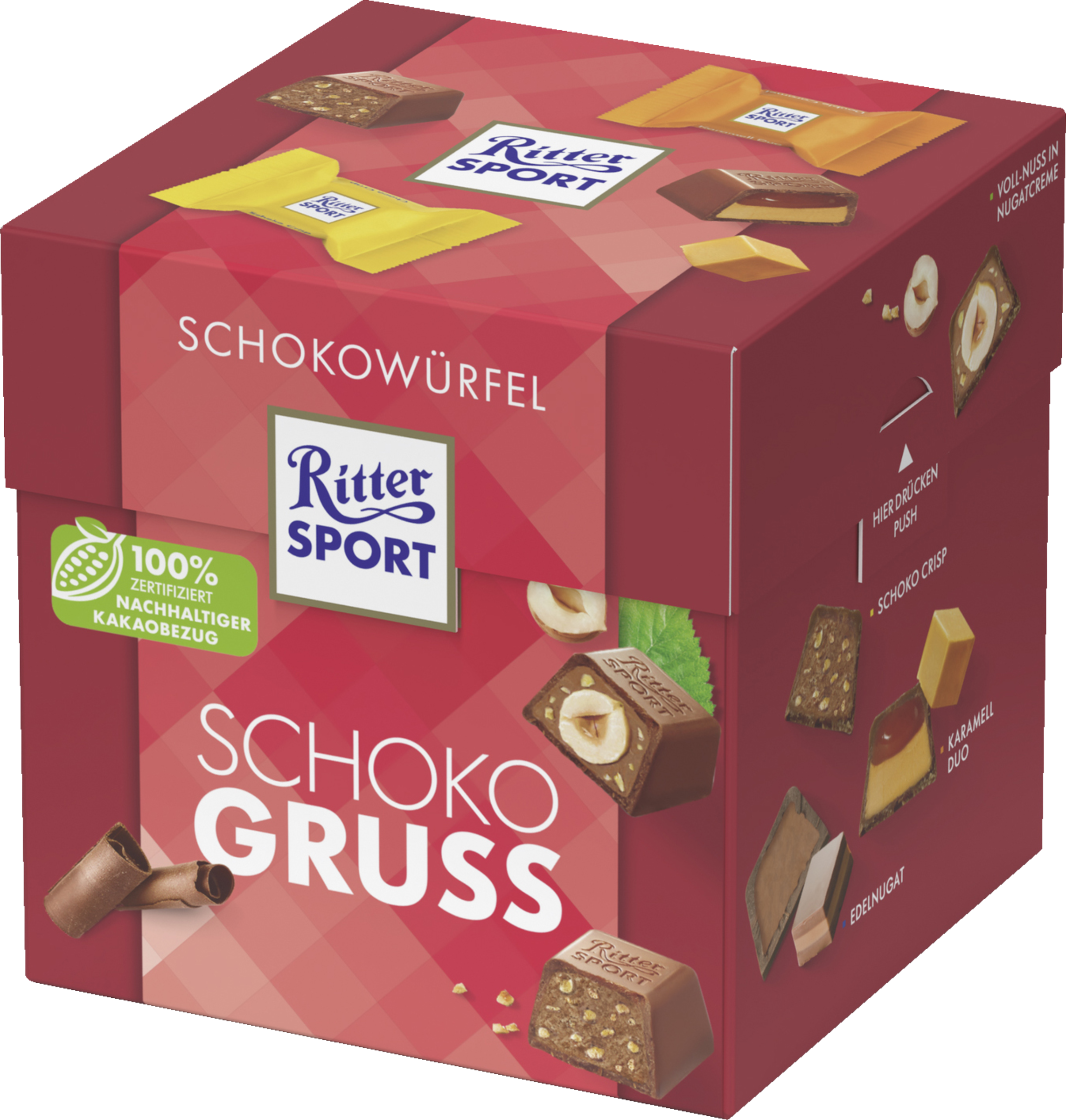 Schokowürfel Schokogruss Box