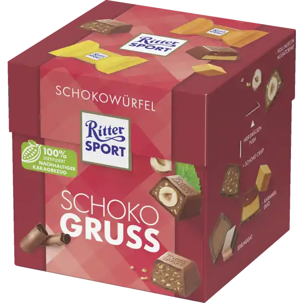 Schokowürfel Schokogruss Box