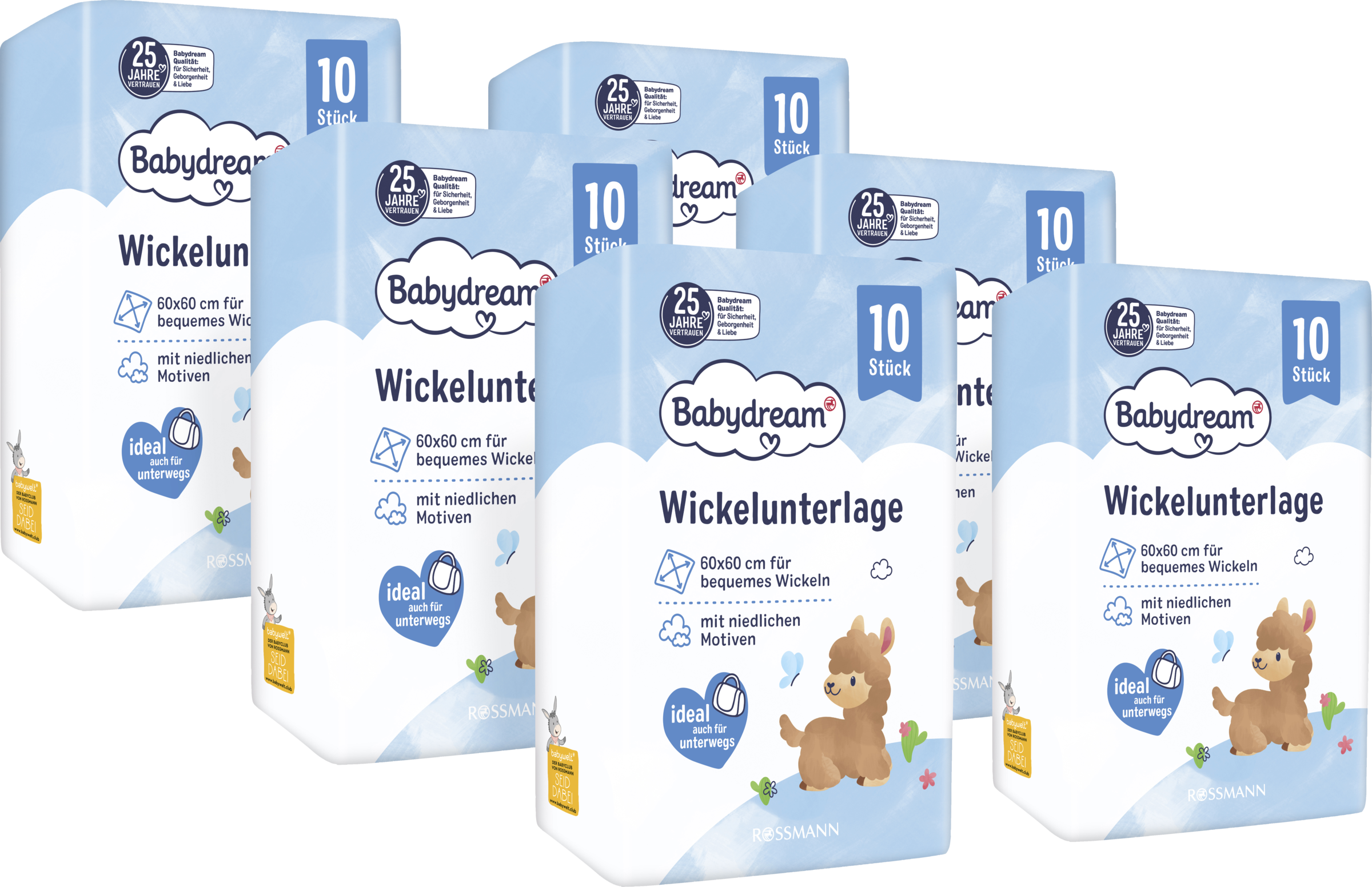 Babydream Wickelunterlage Monatspack 60 Stück
