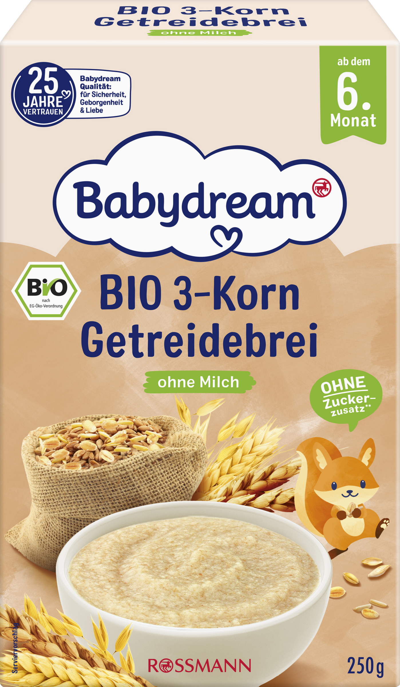 Babydream Bio 3-Korn Getreidebrei