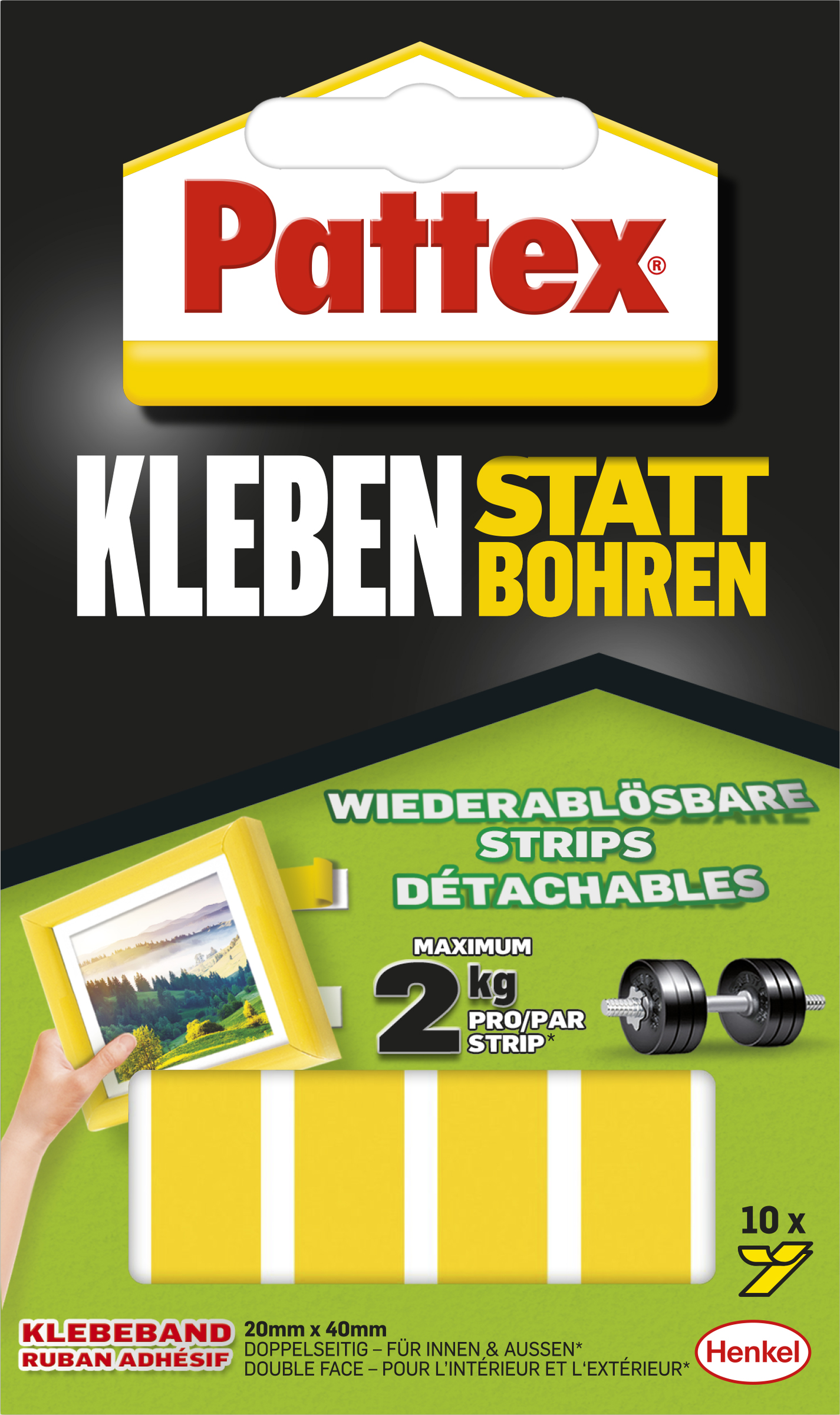 Pattex Klebe-Strips Kleben statt Bohren