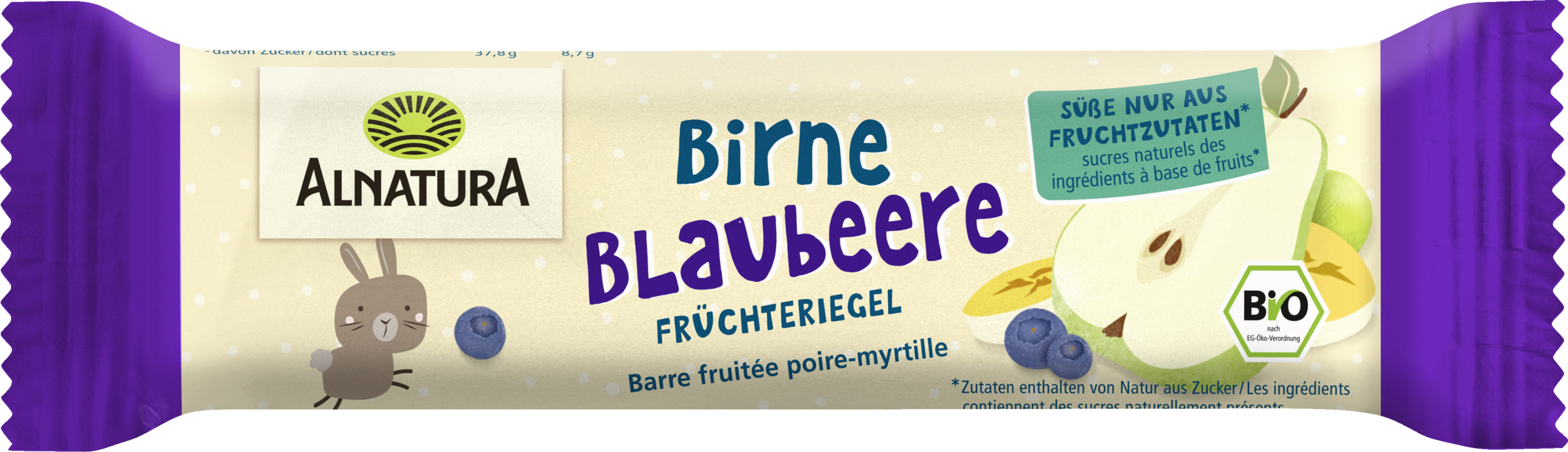 Alnatura Bio Früchteriegel Birne-Blaubeere