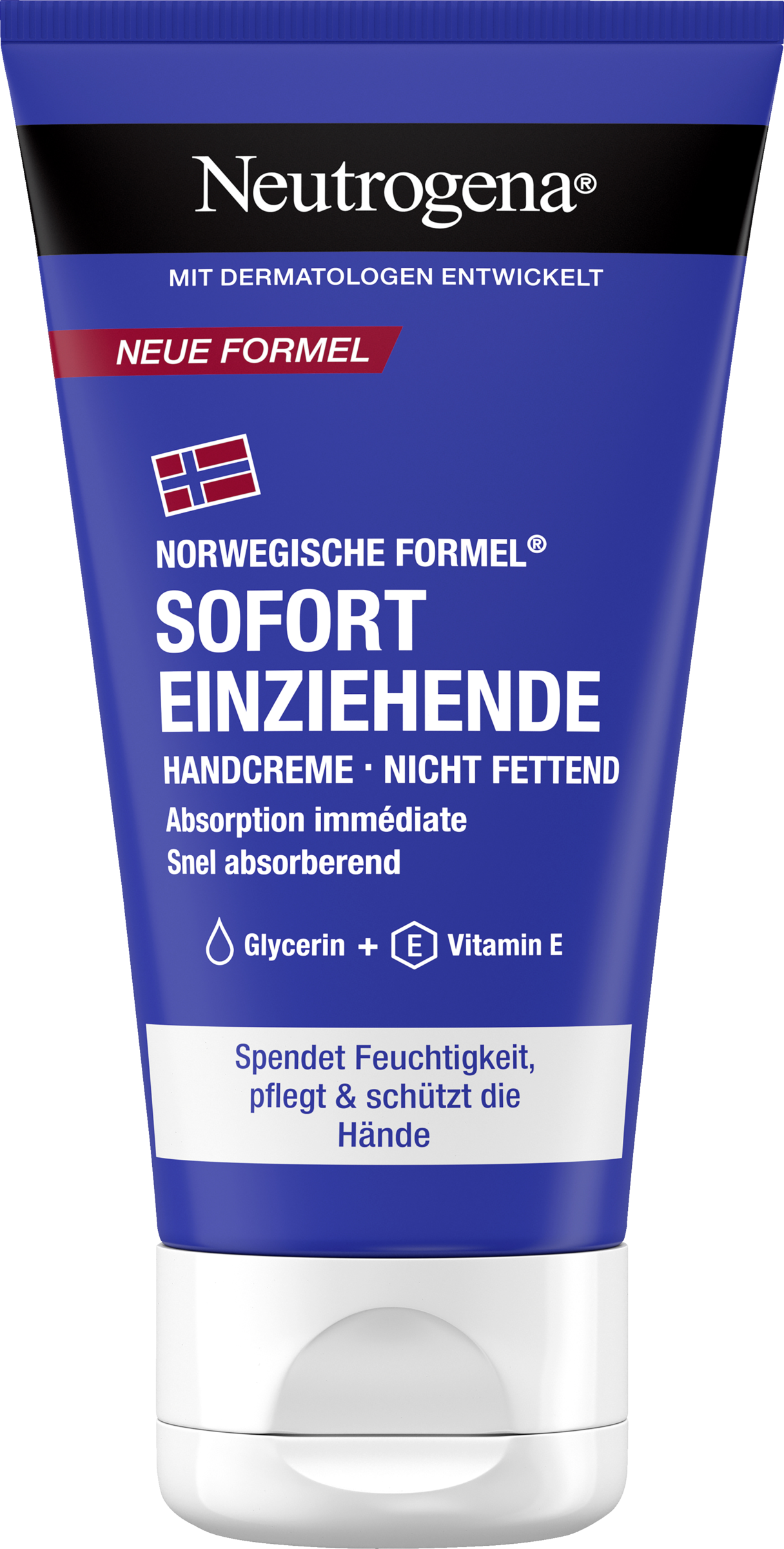 Sofort einziehende Handcreme