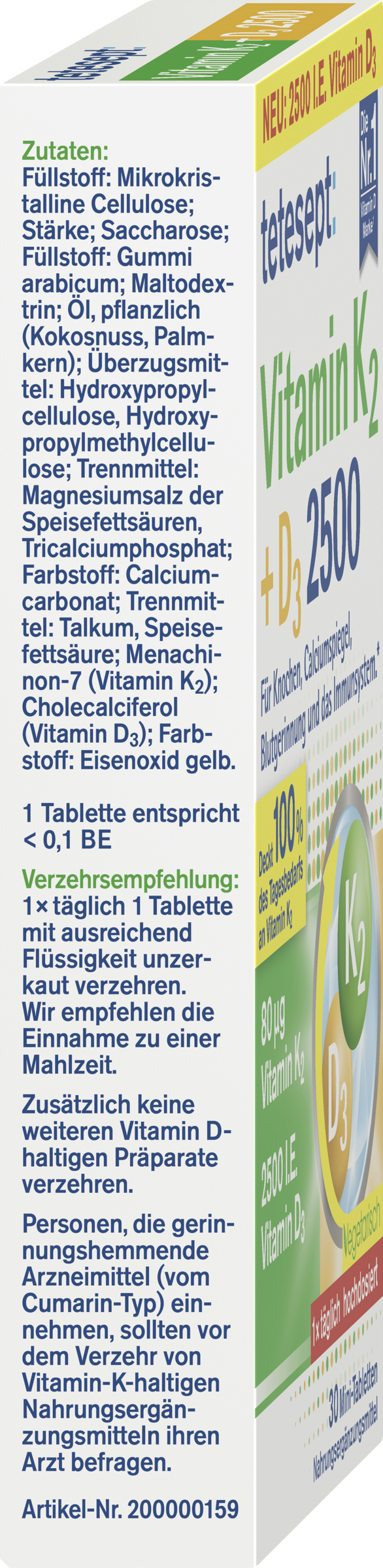 tetesept Vitamin K2 + D3 2500 MiniTabletten online kaufen rossmann.de